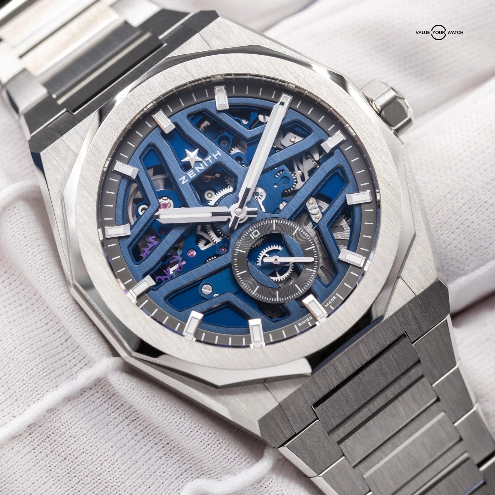 Zenith Defy Skeleton Men's Blue Dial Watch 03.9300.3620/79.I001 Box & Papers! - Image 11