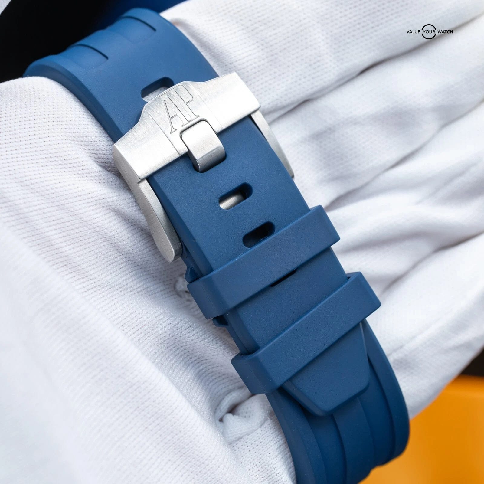 Audemars Piguet Royal Oak Offshore 42mm Chronograph Blue Dial Mens Watch 26470 - Image 7