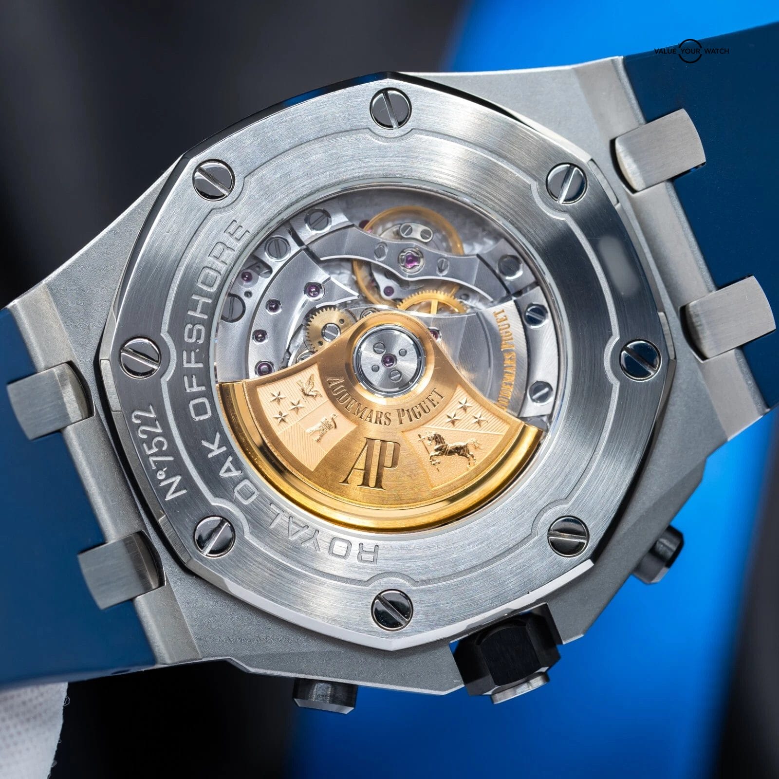 Audemars Piguet Royal Oak Offshore 42mm Chronograph Blue Dial Mens Watch 26470 - Image 13