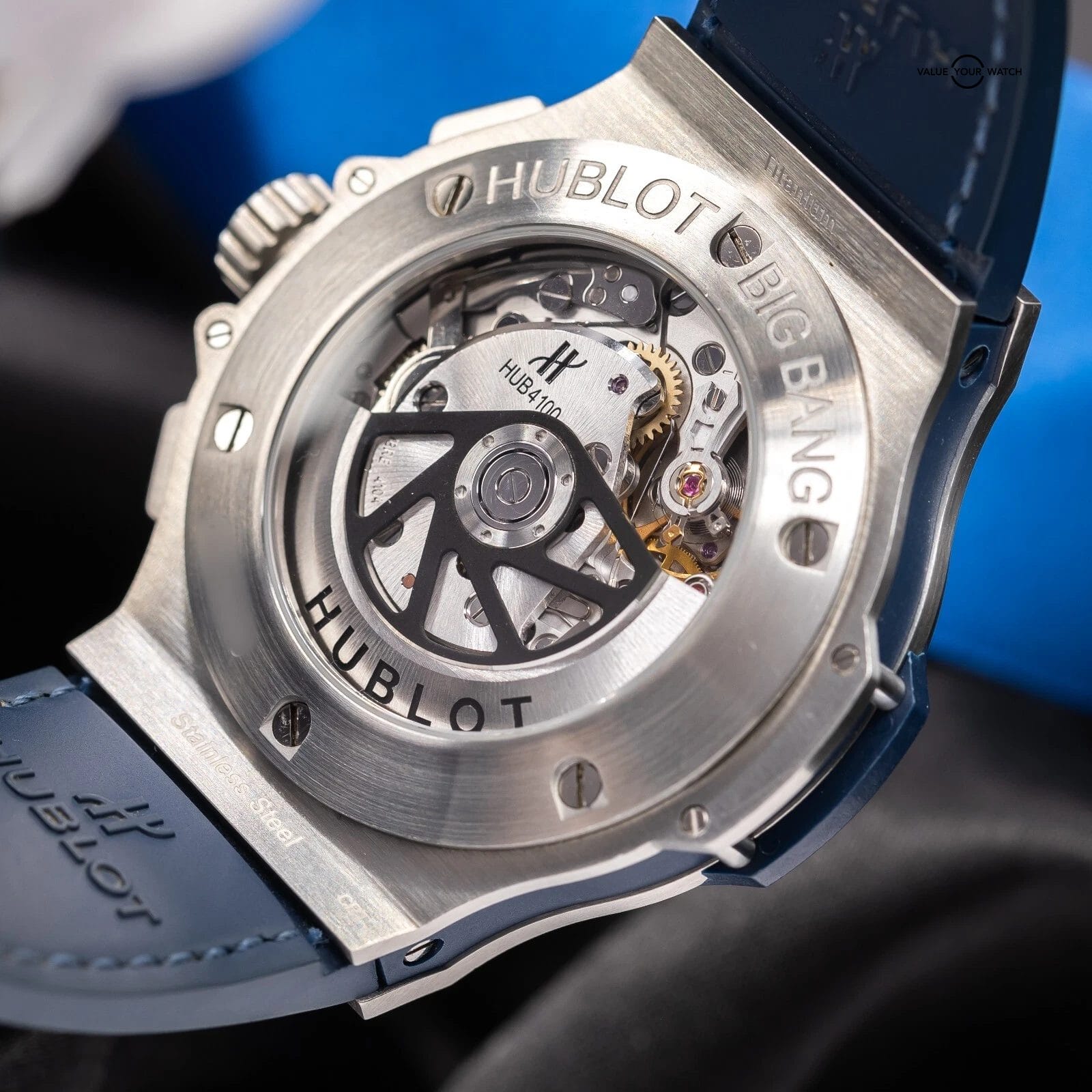Hublot Big Bang Blue Chronograph 44mm Steel Mens 301.SX.7170.LR Complete Set ! - Image 3