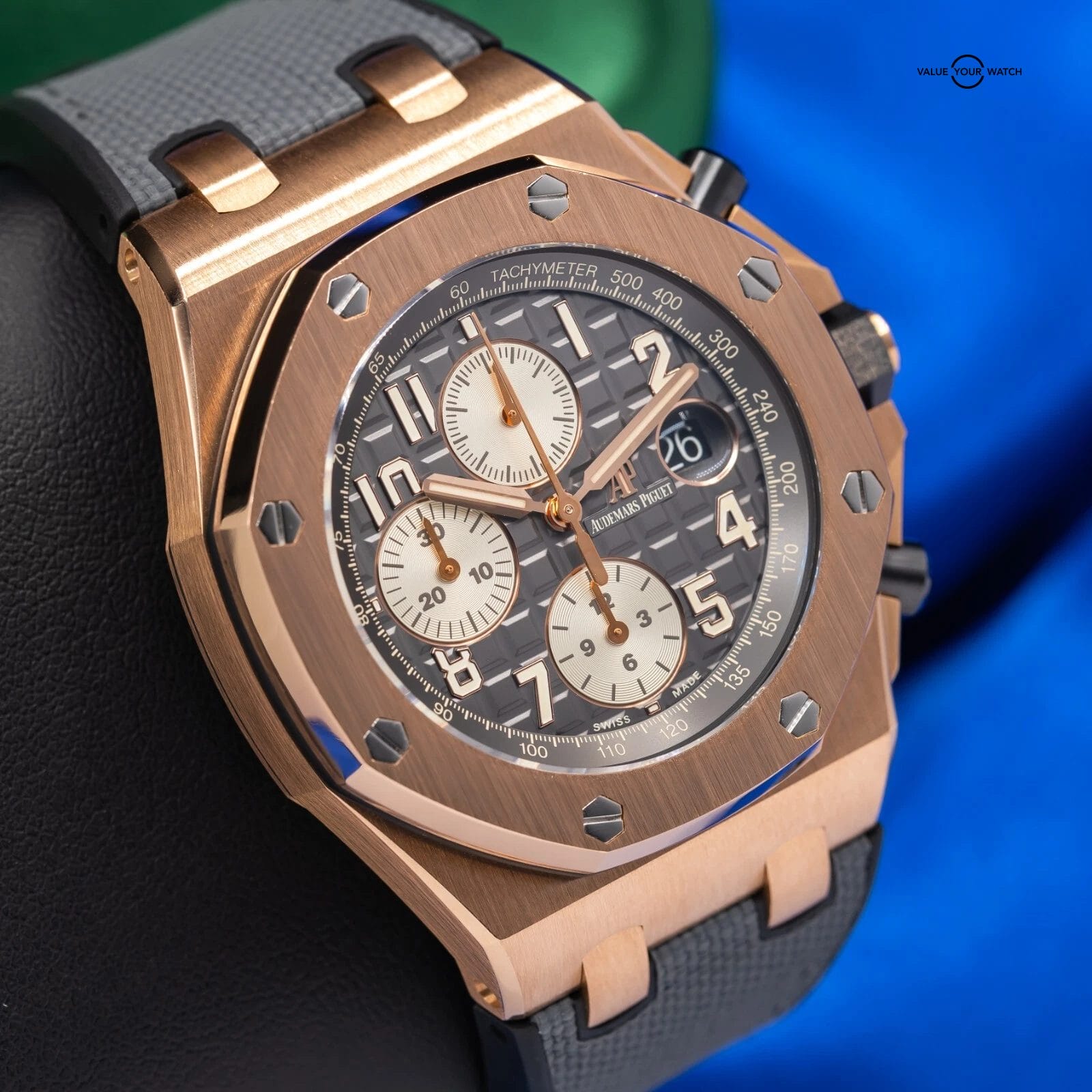 Audemars Piguet Royal Oak Offshore Rhodium Gray Chronograph Men's Watch 26470OR - Image 15