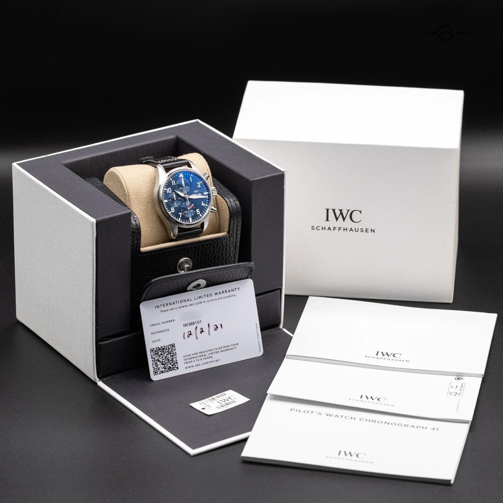 IWC Pilot's Chronograph Blue Dial 41mm Men's Watch - IW388101 - Full Set - Image 2