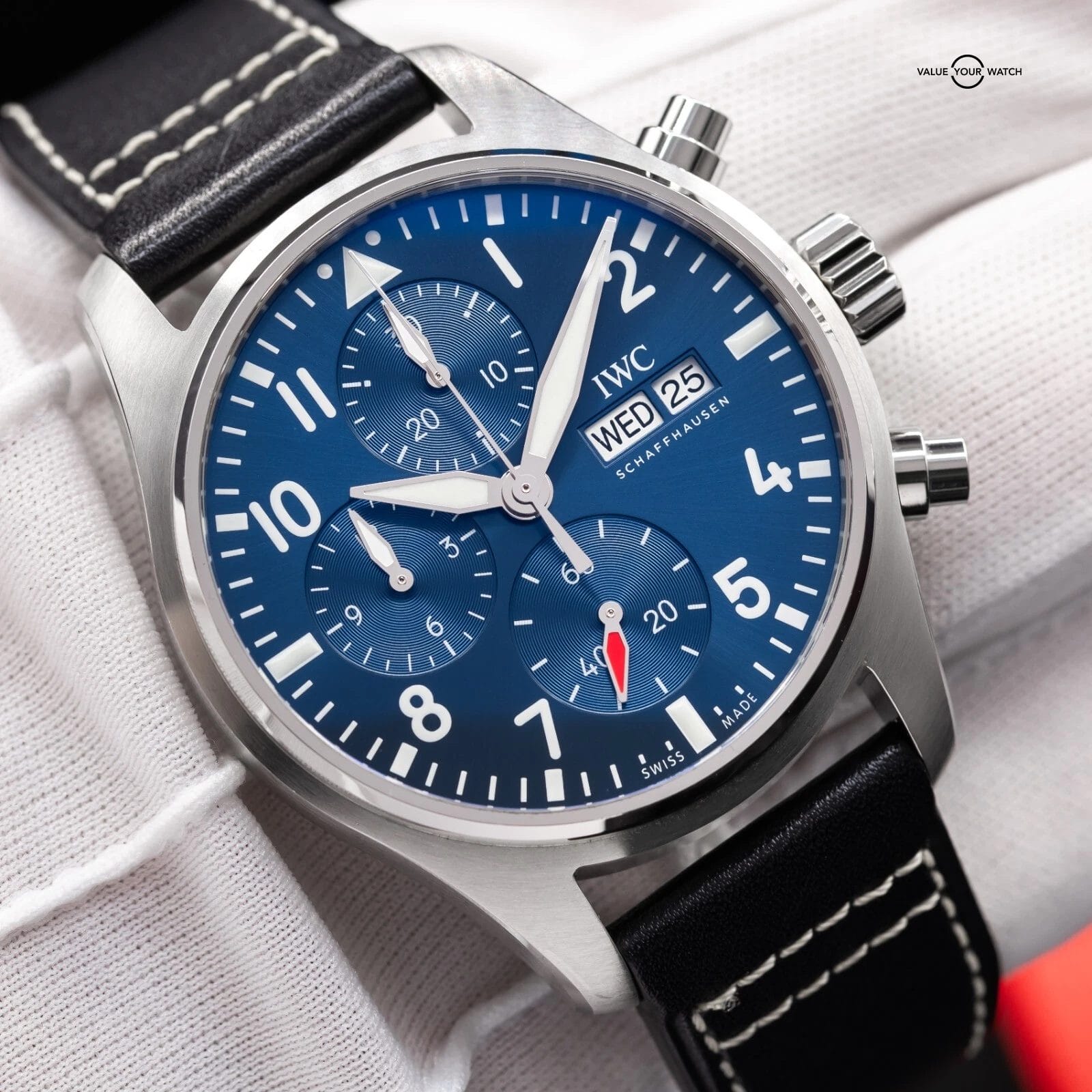IWC Pilot's Chronograph Blue Dial 41mm Men's Watch - IW388101 - Full Set - Image 4