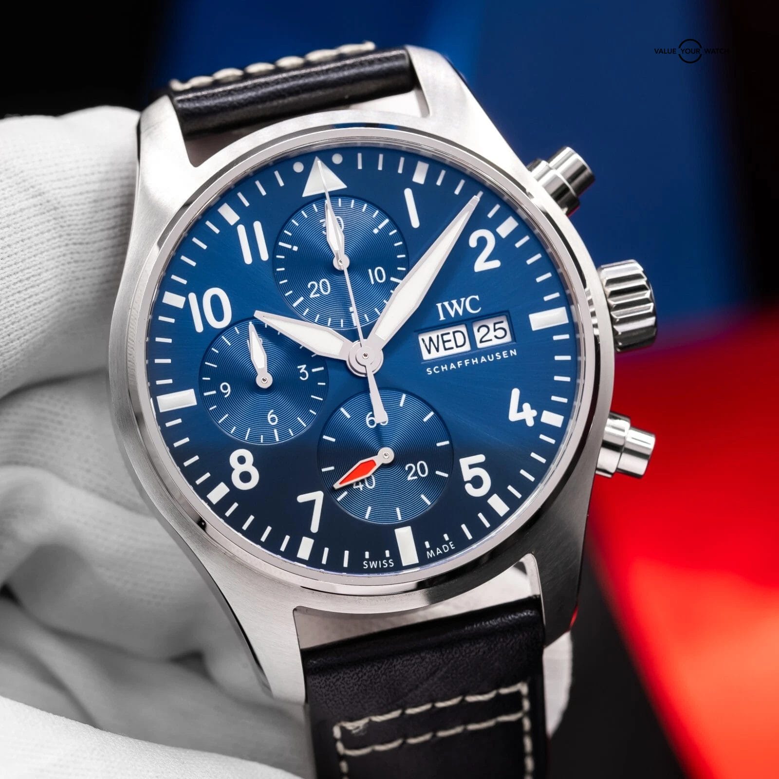 IWC Pilot's Chronograph Blue Dial 41mm Men's Watch - IW388101 - Full Set - Image 6