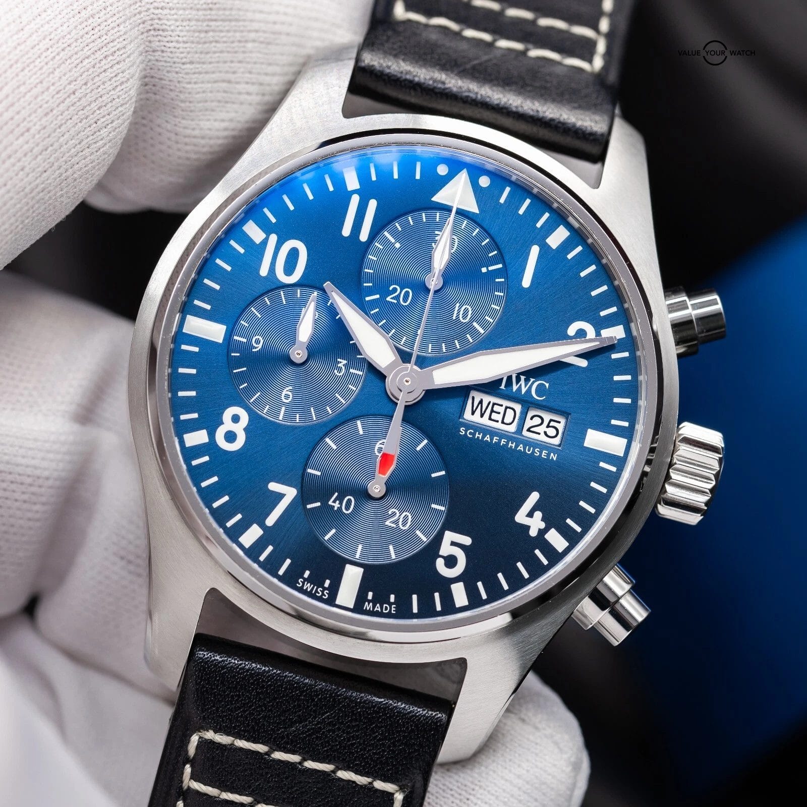 IWC Pilot's Chronograph Blue Dial 41mm Men's Watch - IW388101 - Full Set - Image 9
