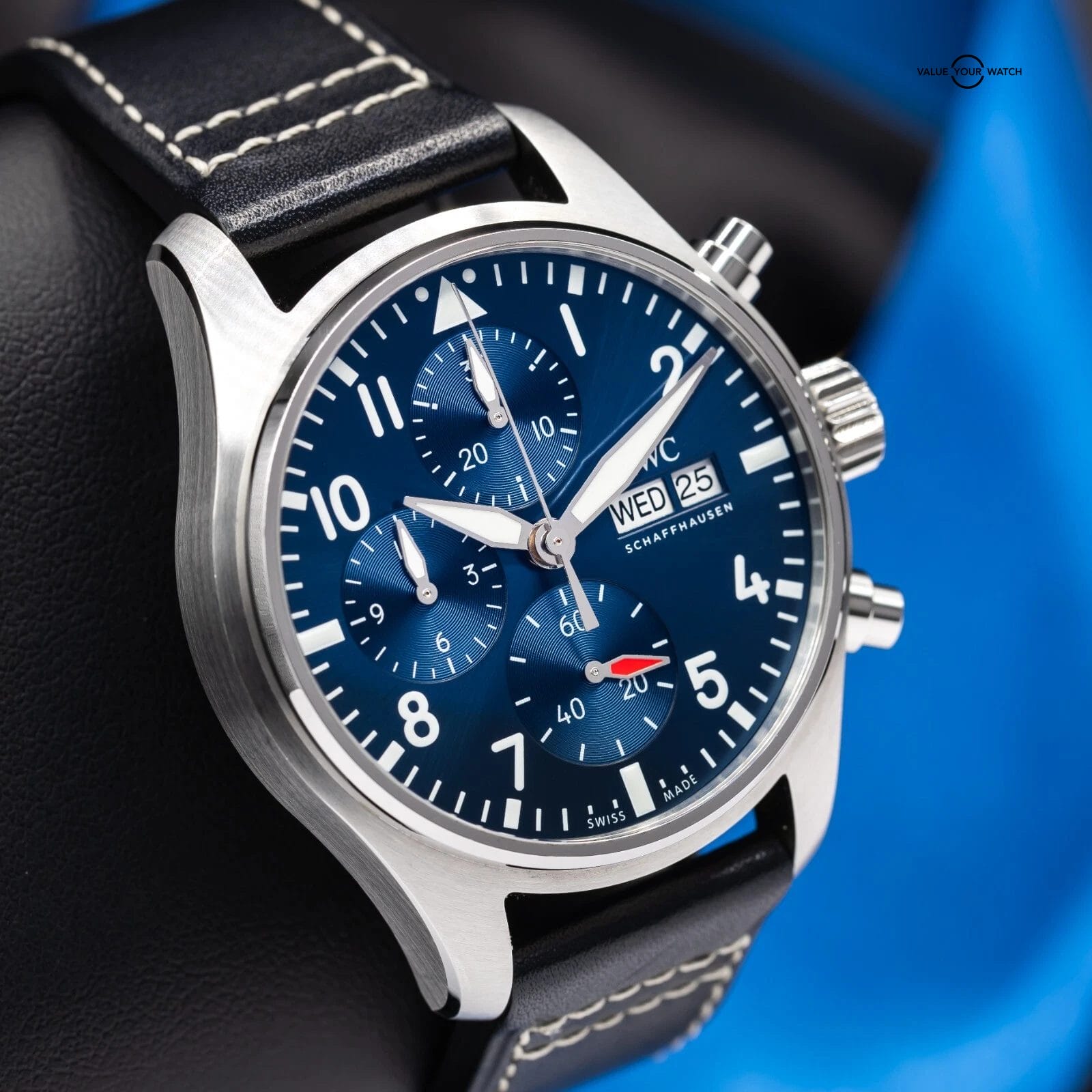 IWC Pilot's Chronograph Blue Dial 41mm Men's Watch - IW388101 - Full Set - Image 16