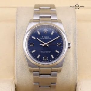 Rolex Oyster Perpetual 114200 Air King Stainless Steel Blue Dial 34mm Watch Only