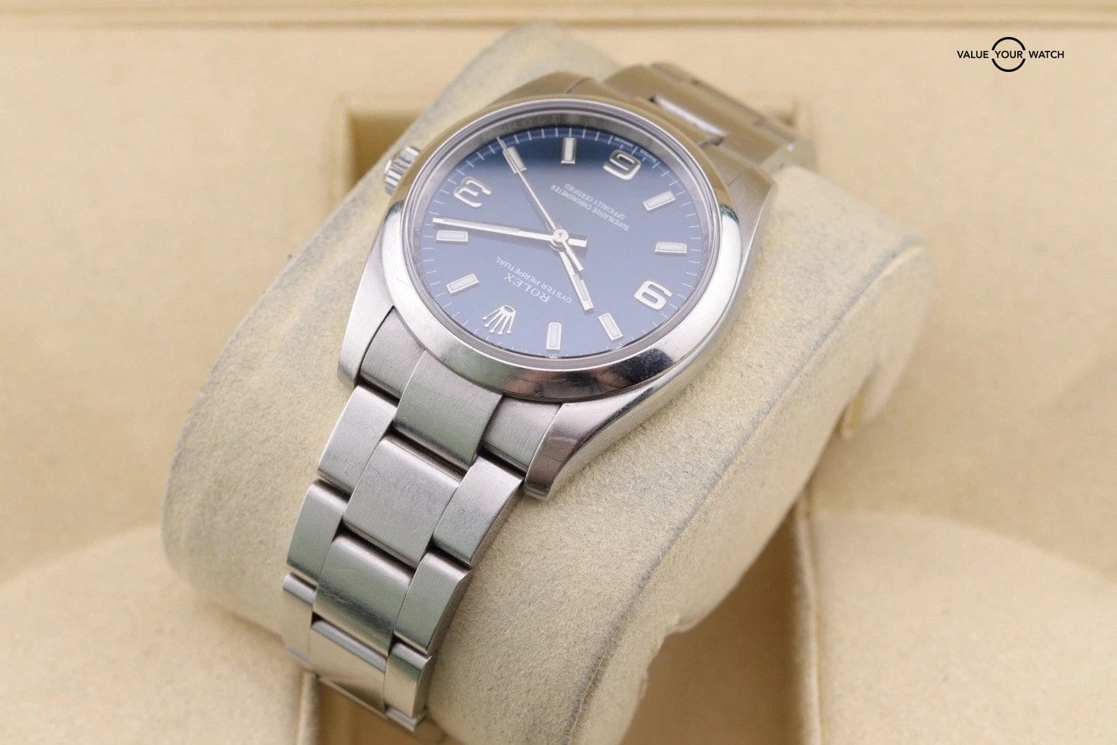 Rolex Oyster Perpetual 114200 Air King Stainless Steel Blue Dial 34mm Watch Only - Image 11