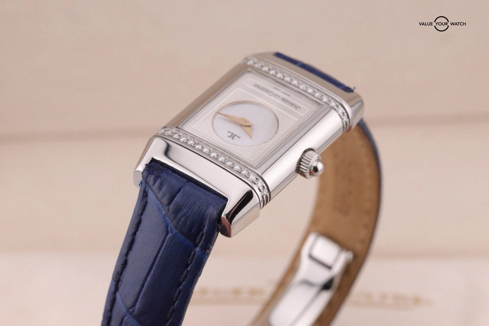 Jaeger LeCoultre Reverso Duetto ladies 266.8.44 Diamond Bezel Mop Dial 21x33mm - Image 10