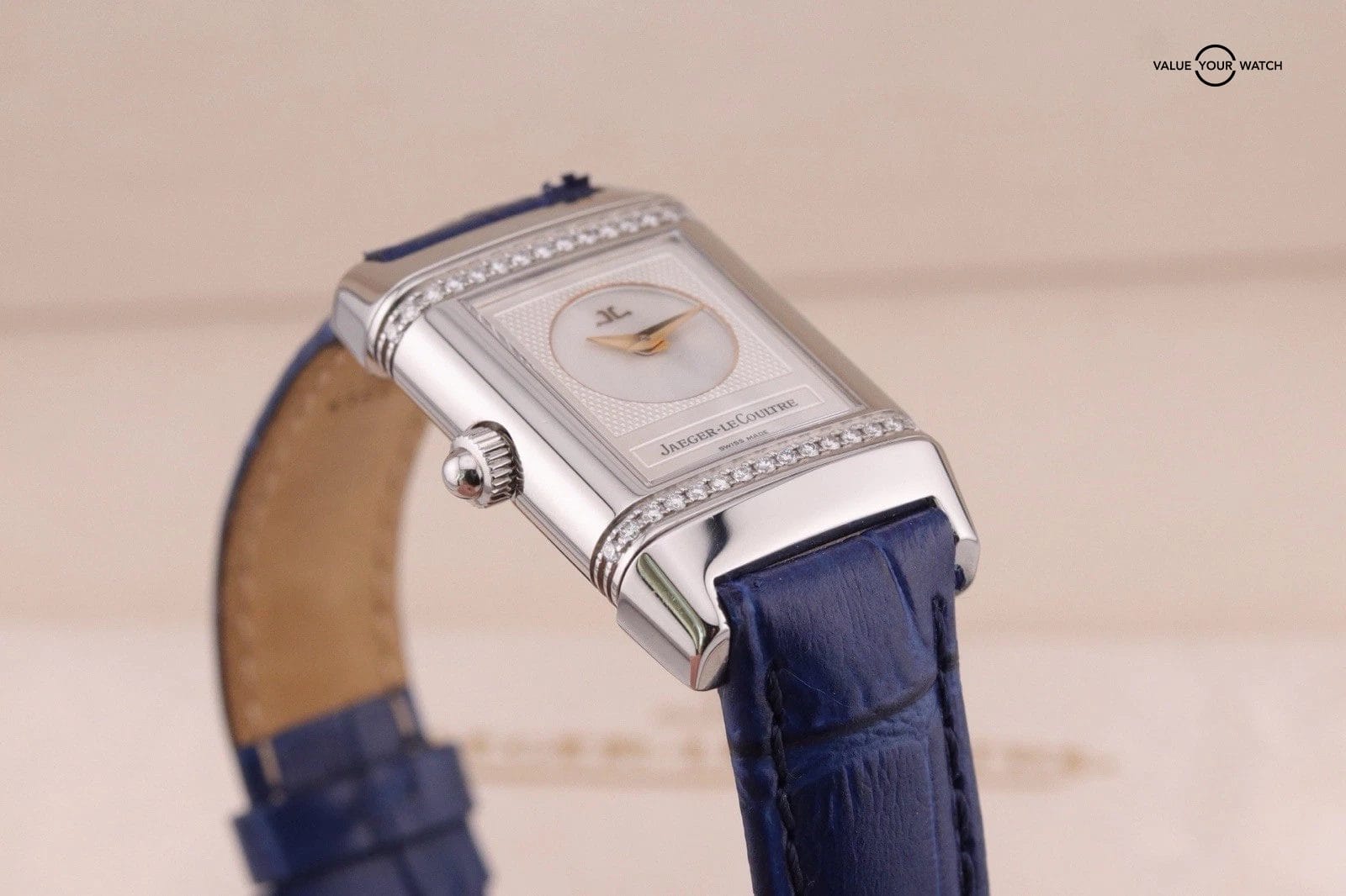 Jaeger LeCoultre Reverso Duetto ladies 266.8.44 Diamond Bezel Mop Dial 21x33mm - Image 11