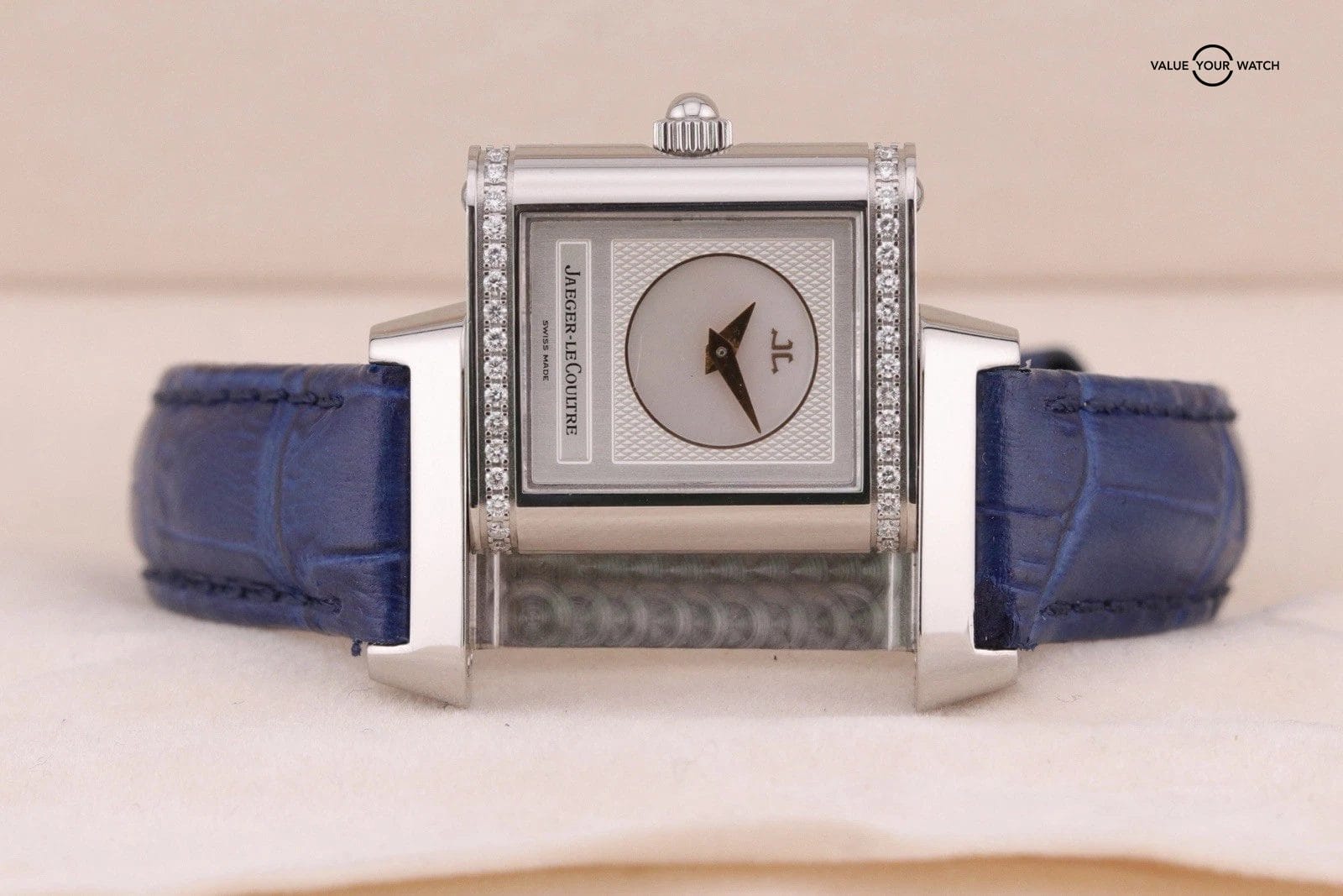 Jaeger LeCoultre Reverso Duetto ladies 266.8.44 Diamond Bezel Mop Dial 21x33mm - Image 17