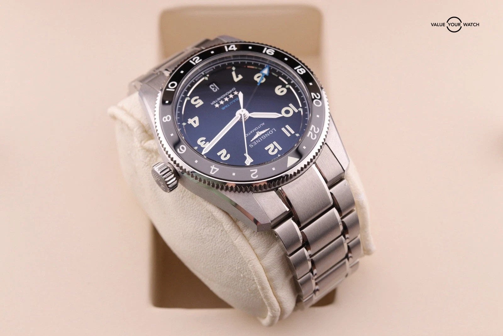 Longines Spirit Zulu Time | L3.802.4.53.6 | 39mm Black Dial GMT Chronometer - Image 4