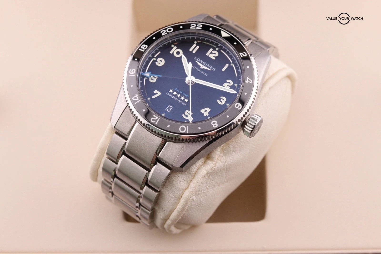 Longines Spirit Zulu Time | L3.802.4.53.6 | 39mm Black Dial GMT Chronometer - Image 6