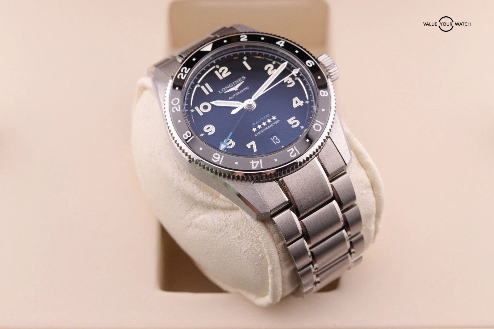 Longines Spirit Zulu Time | L3.802.4.53.6 | 39mm Black Dial GMT Chronometer - Image 7