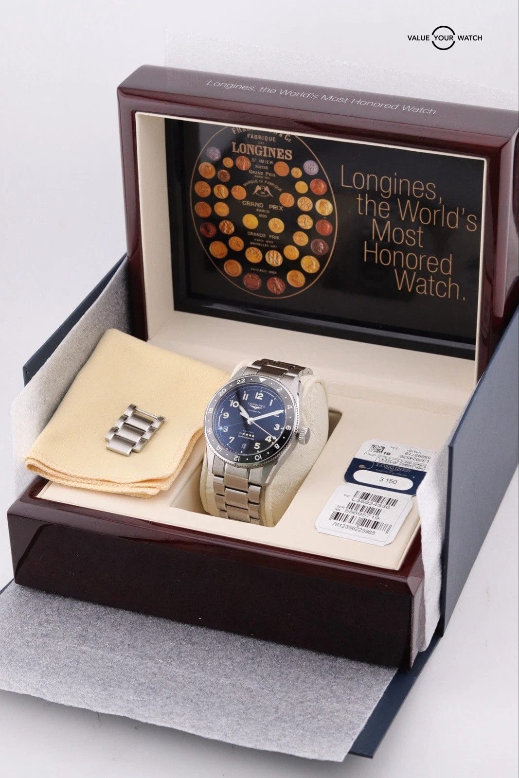 Longines Spirit Zulu Time | L3.802.4.53.6 | 39mm Black Dial GMT Chronometer - Image 8