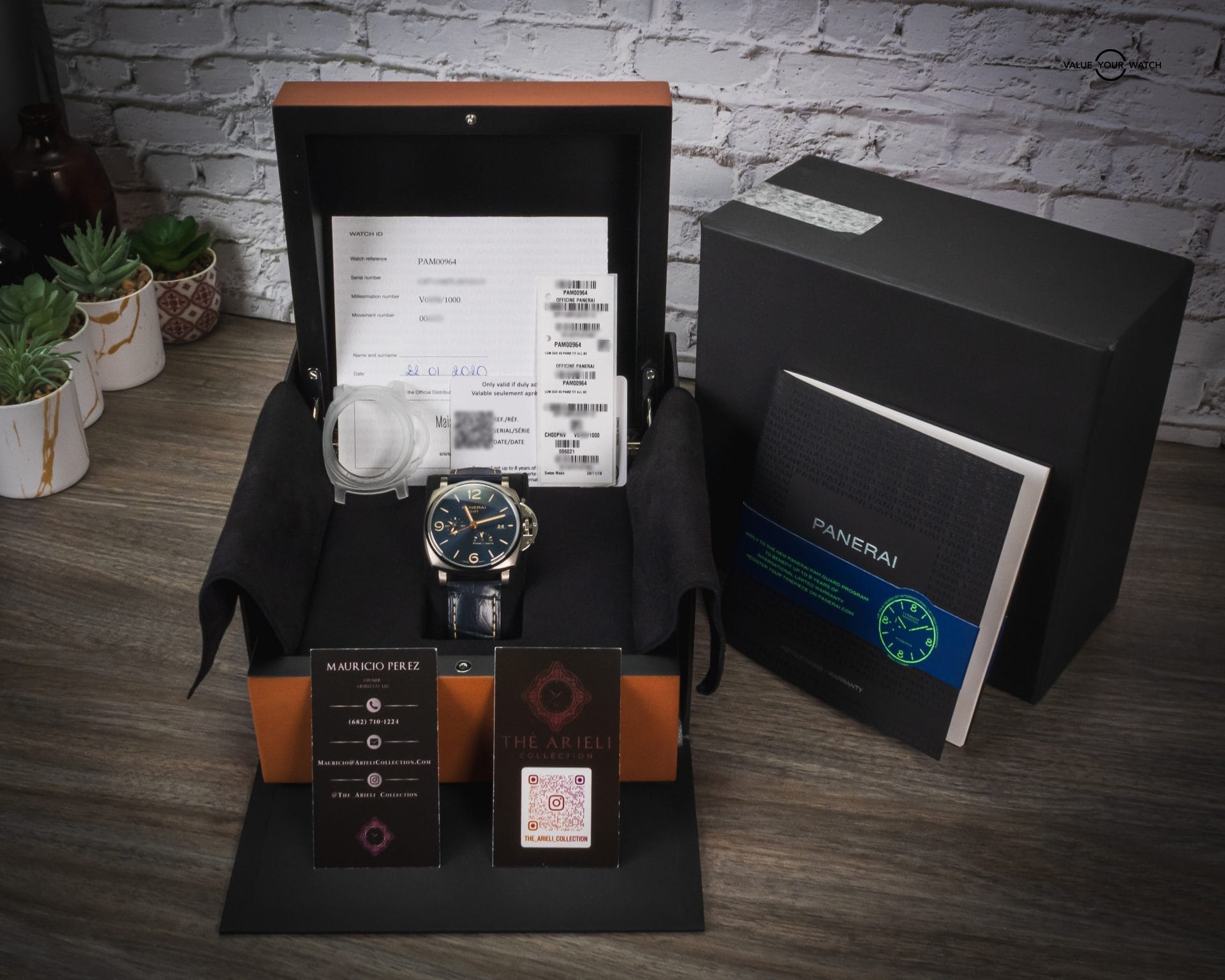 Panerai Luminor Due GMT Blue Dial 45mm TItanium – BOX &Y PAPERS – PAM00964 - Image 2