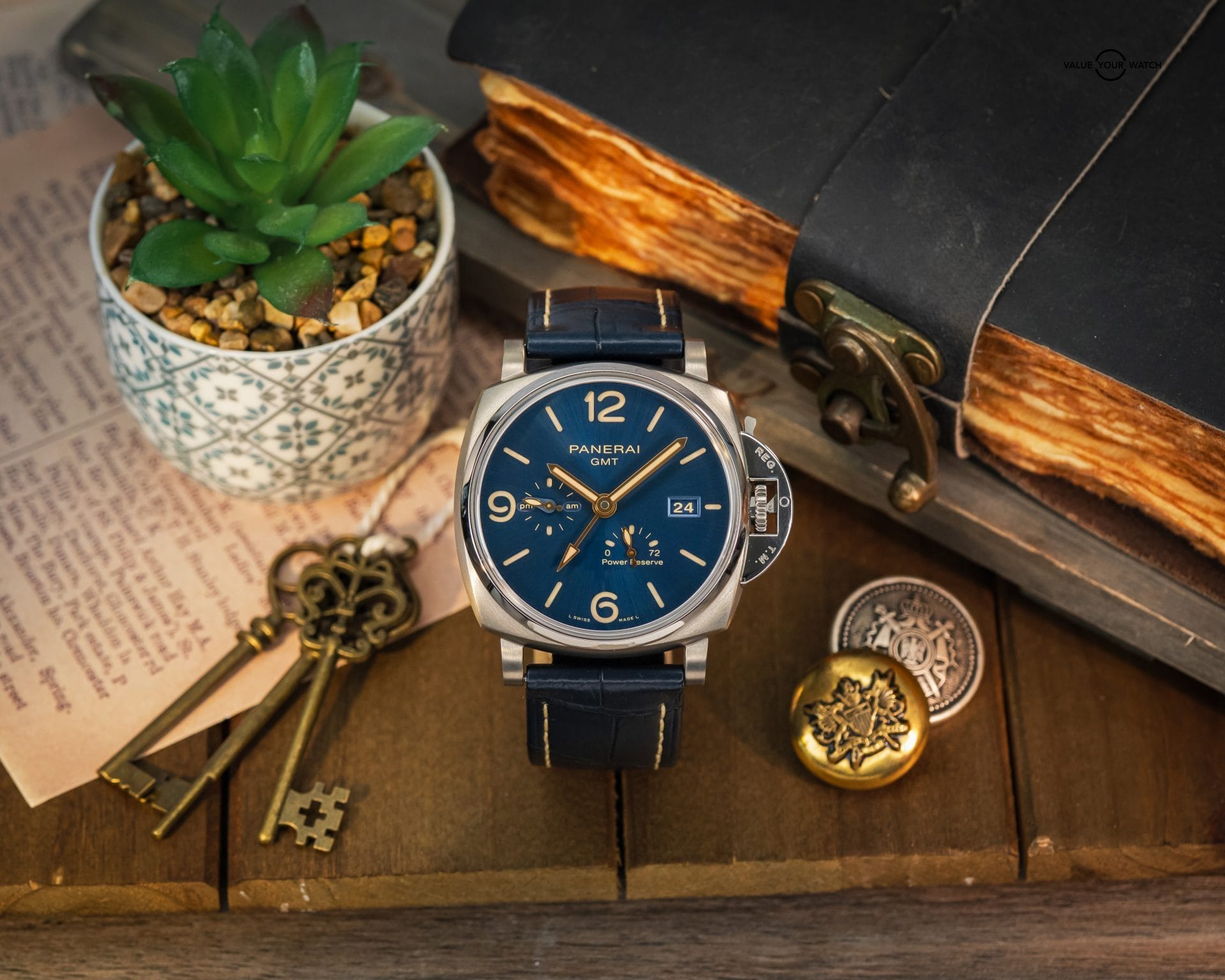 Panerai Luminor Due GMT Blue Dial 45mm TItanium – BOX &Y PAPERS – PAM00964 - Image 3