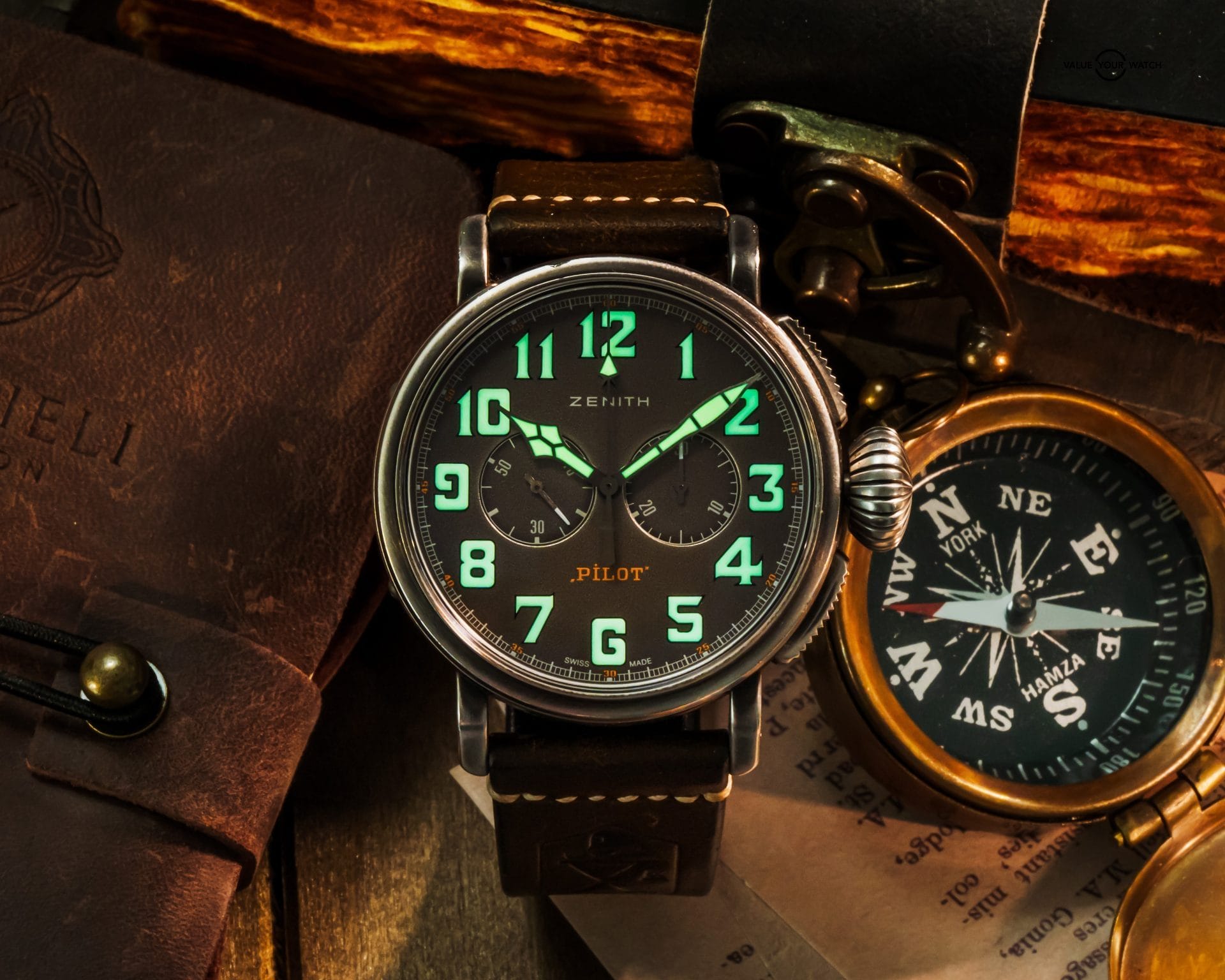 Zenith Heritage Pilot Type 20 Ton-Up Chronograph – BOX & CARD – 11.2430.4069 - Image 10