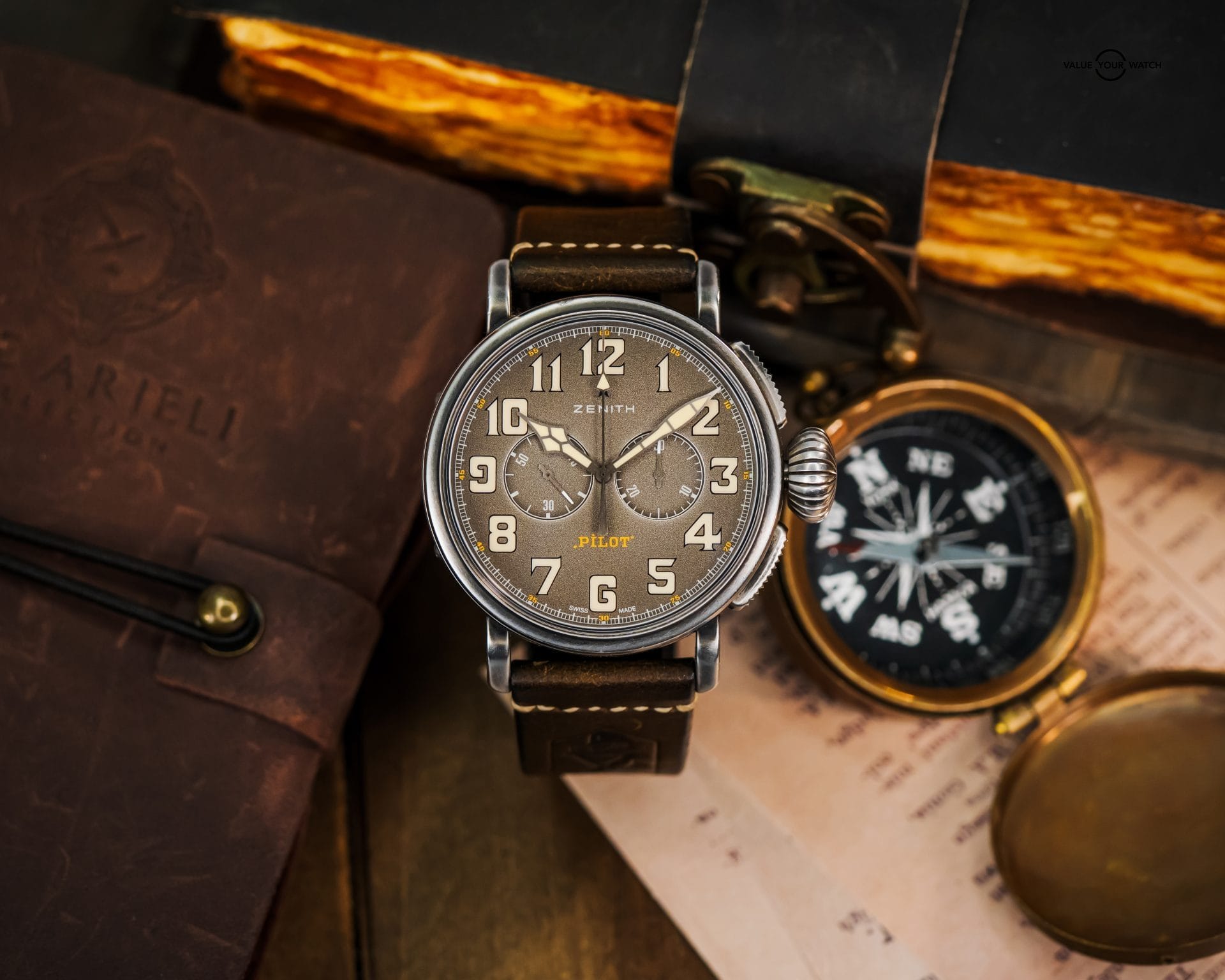 Zenith Heritage Pilot Type 20 Ton-Up Chronograph – BOX & CARD – 11.2430.4069 - Image 13