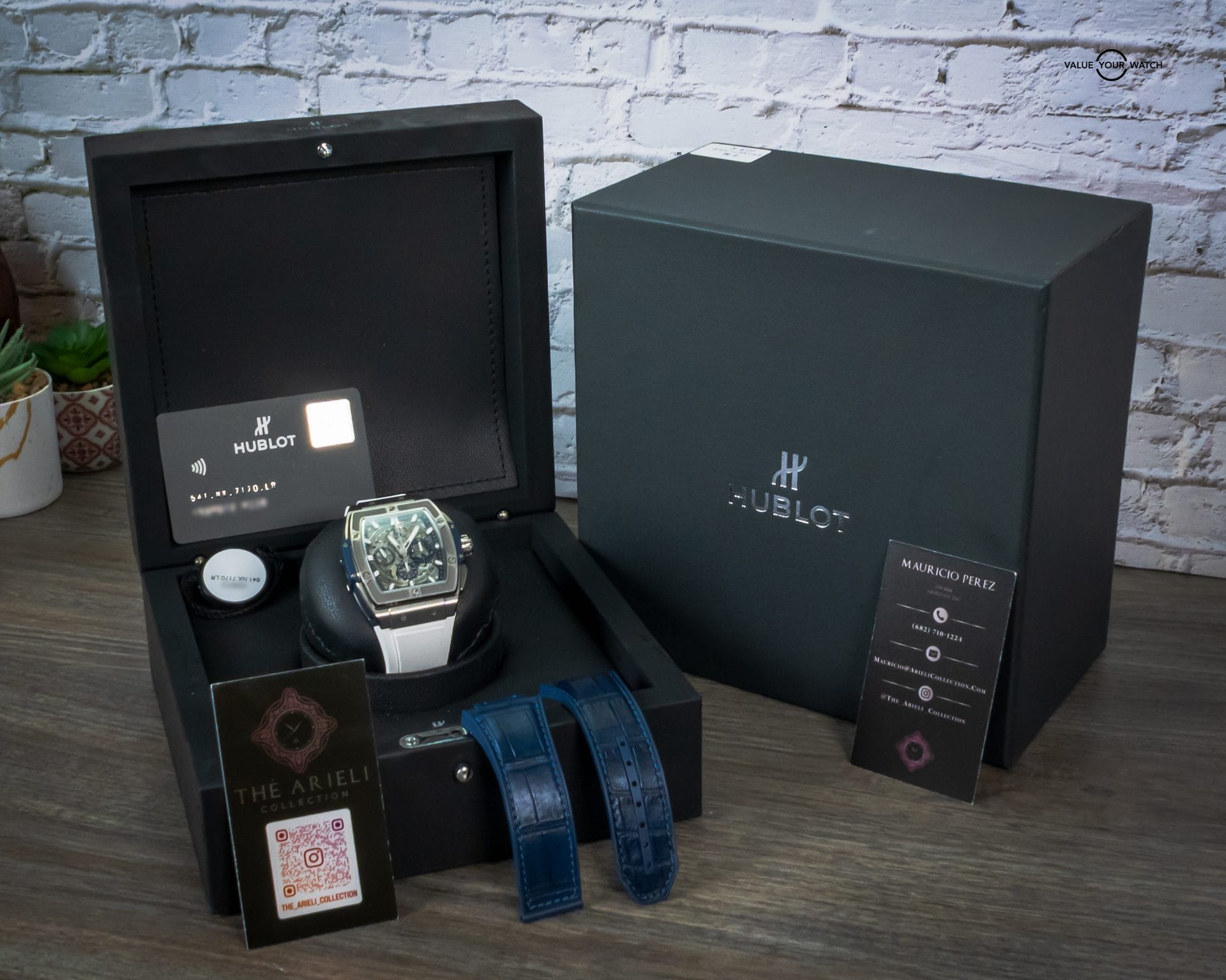 Hublot Spirit of Big Bang Blue Titanium Chrono 42mm BOX & PAPERS 641.NX.7170.LR - Image 2