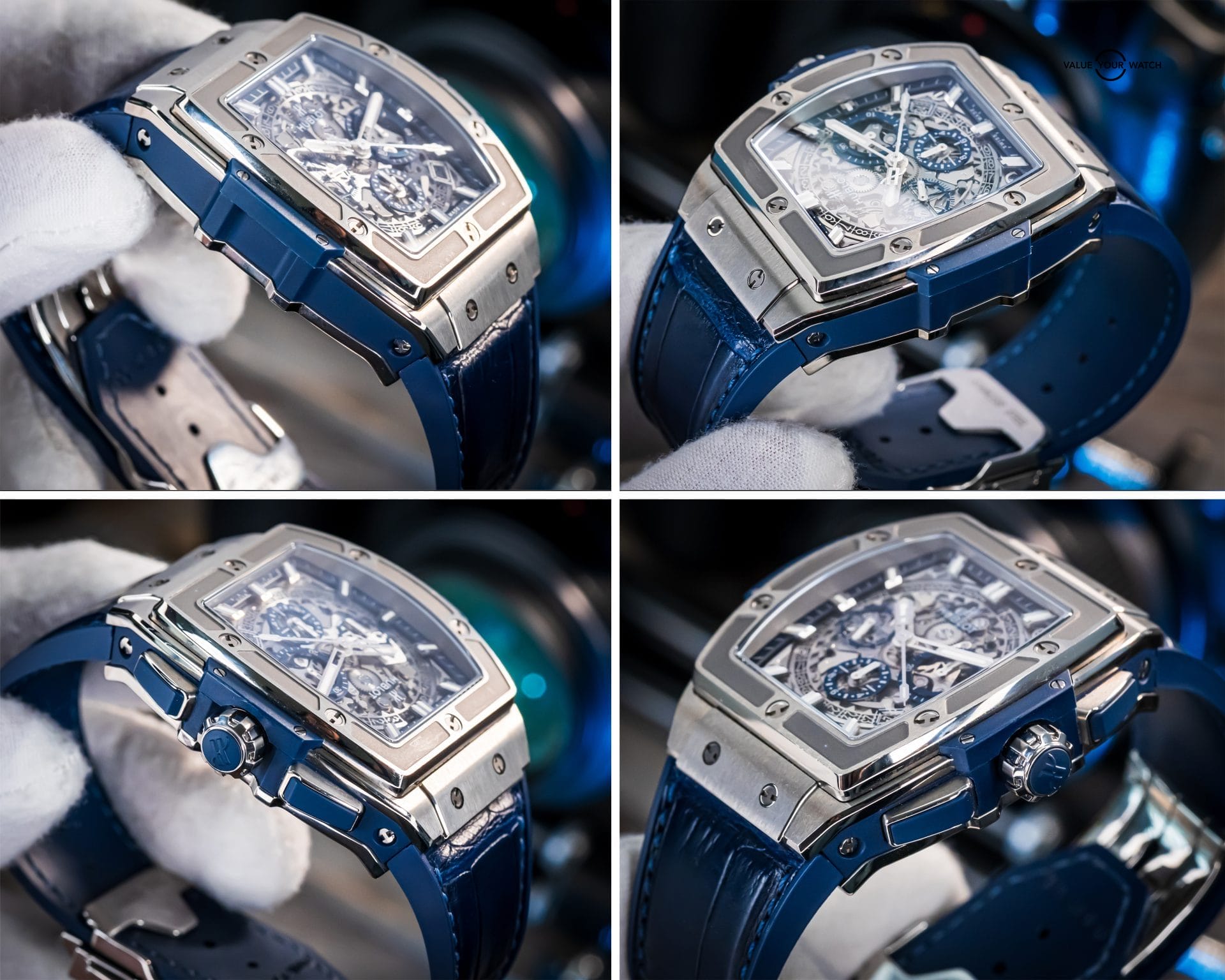 Hublot Spirit of Big Bang Blue Titanium Chrono 42mm BOX & PAPERS 641.NX.7170.LR - Image 9