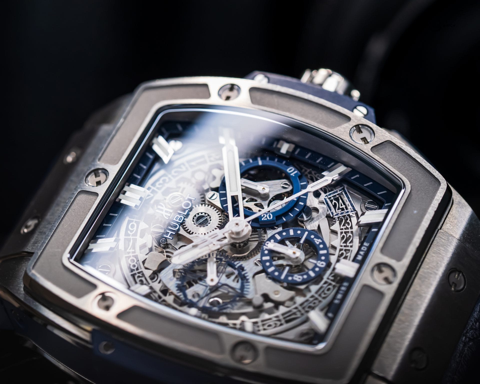 Hublot Spirit of Big Bang Blue Titanium Chrono 42mm BOX & PAPERS 641.NX.7170.LR - Image 13