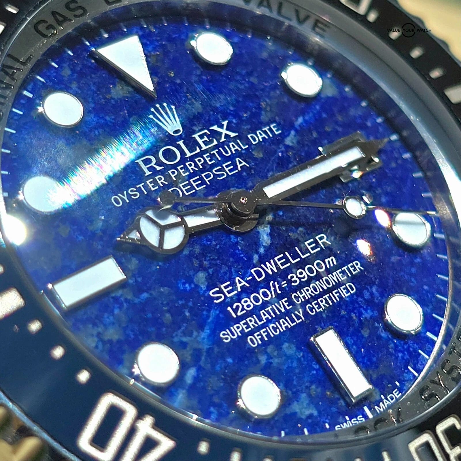 Rolex Sea Dweller Deepsea with Lapis Lazuli stone Dial, ref 116660 w/ box/papers - Image 2