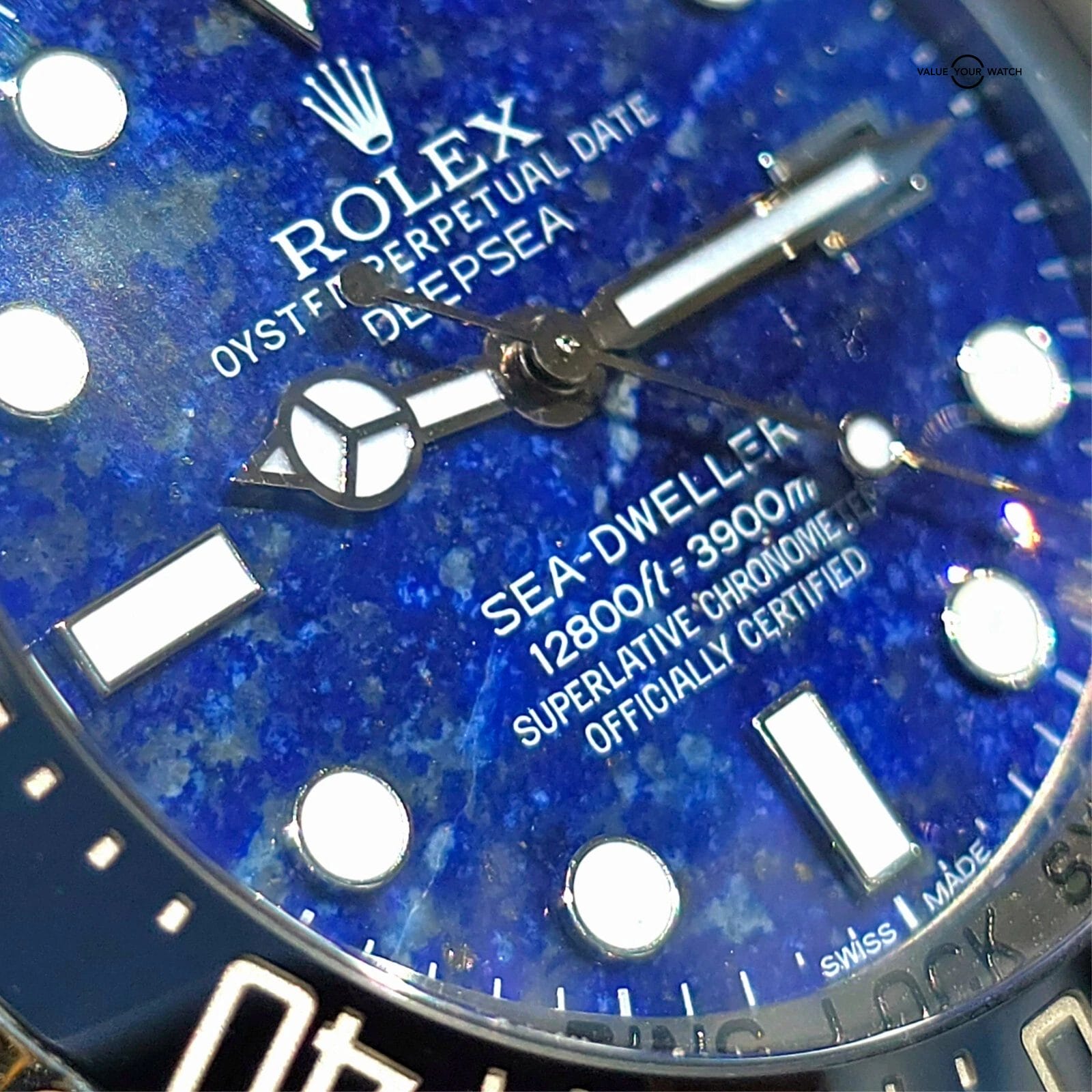 Rolex Sea Dweller Deepsea with Lapis Lazuli stone Dial, ref 116660 w/ box/papers - Image 3