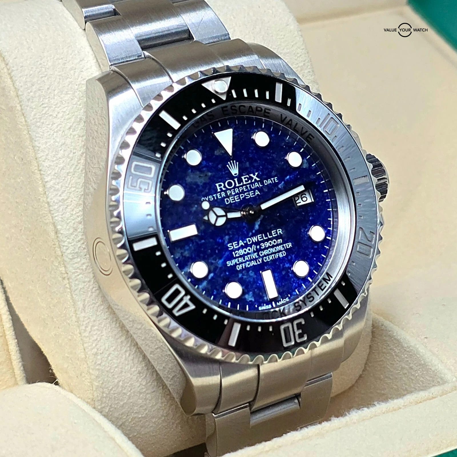 Rolex Sea Dweller Deepsea with Lapis Lazuli stone Dial, ref 116660 w/ box/papers - Image 6