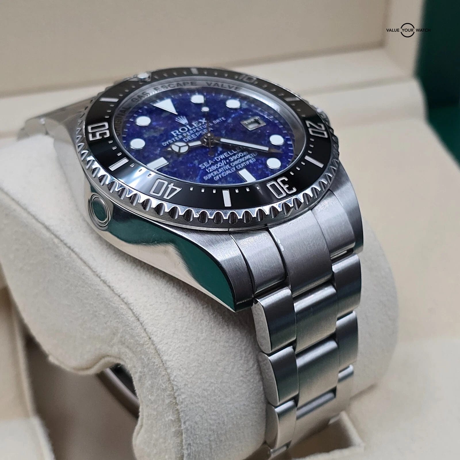 Rolex Sea Dweller Deepsea with Lapis Lazuli stone Dial, ref 116660 w/ box/papers - Image 10