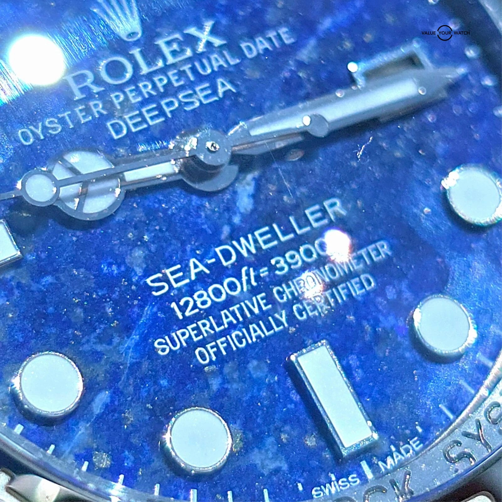 Rolex Sea Dweller Deepsea with Lapis Lazuli stone Dial, ref 116660 w/ box/papers - Image 11