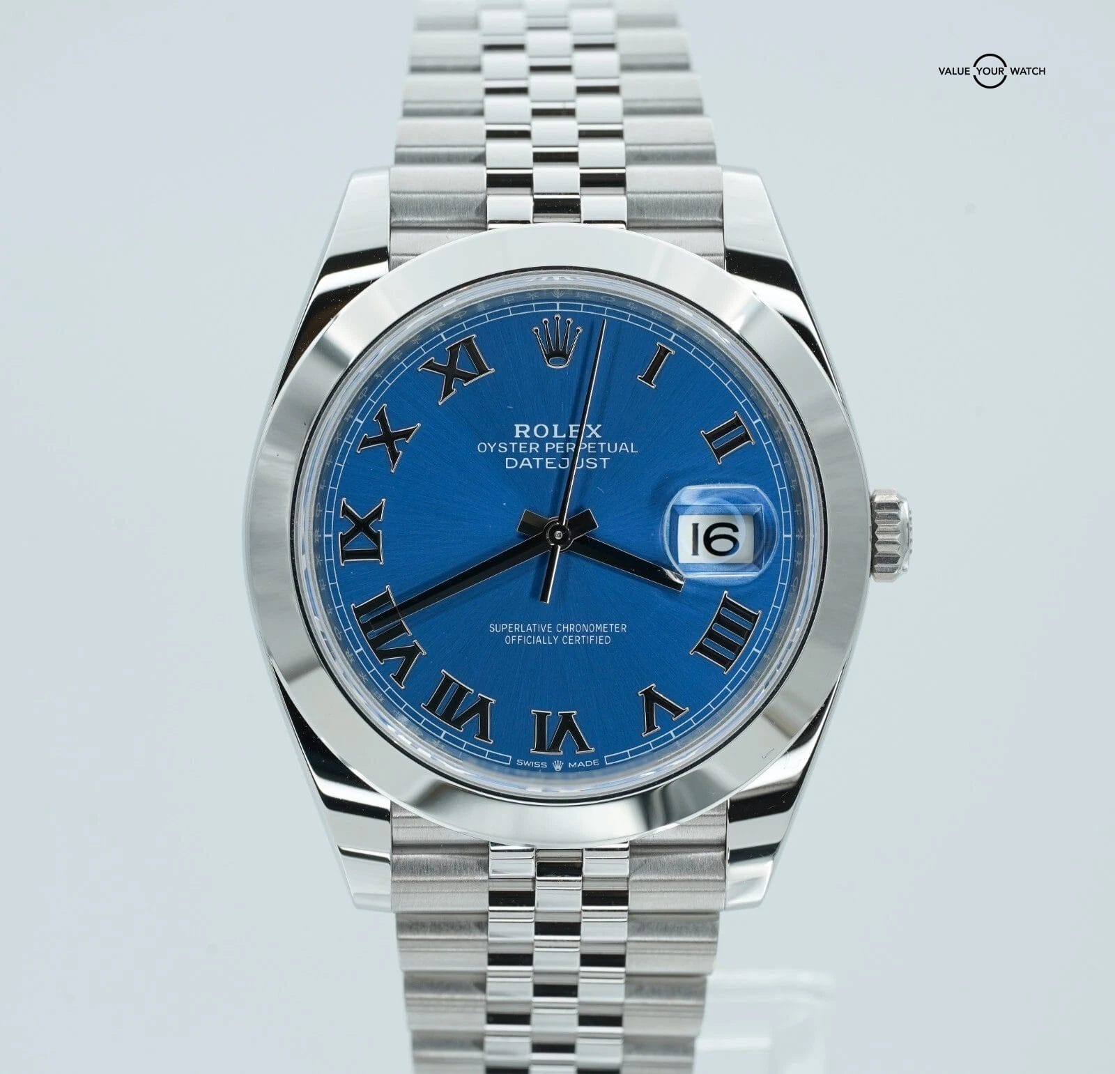 2025 Rolex Datejust 41 126300 Blue Roman Dial Stainless Steel BOXES/PAPERS!