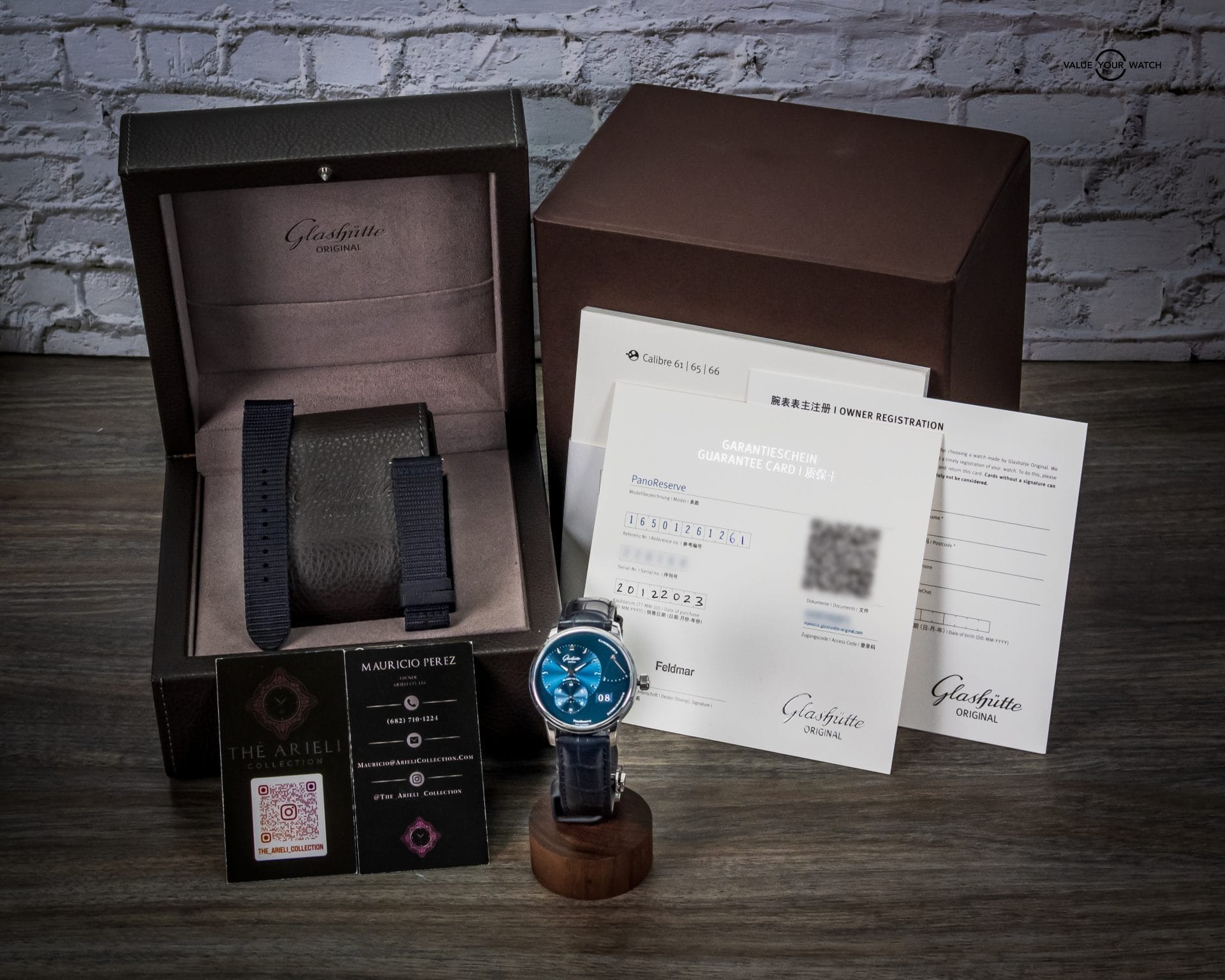 Glashutte Original PanoReserve Blue Dial 40mm – BOX & PAPERS – 1-65-01-26-12-61 - Image 2