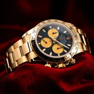 Rolex Daytona 116508 Paul Newman 18kt Yellow Gold Black Dial Box &amp; Papers