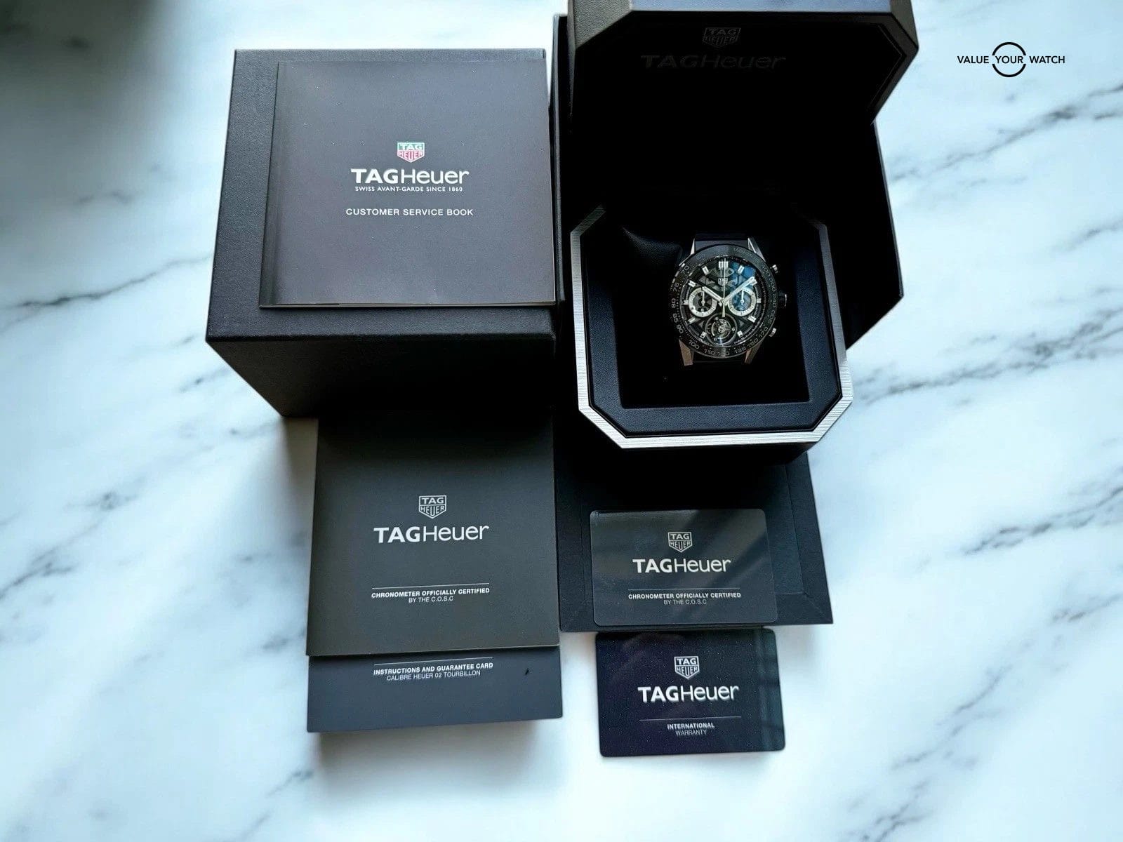 Tag Heuer Carrera 🚨 Tourbillon 🚨 HEUER02T 45MM Skeleton Dial FULL SET ‼️ - Image 9