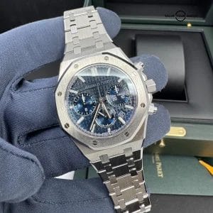 2023 MINT Blue Dial 38mm Steel Royal Oak Selfwinding Chronograph Box Papers
