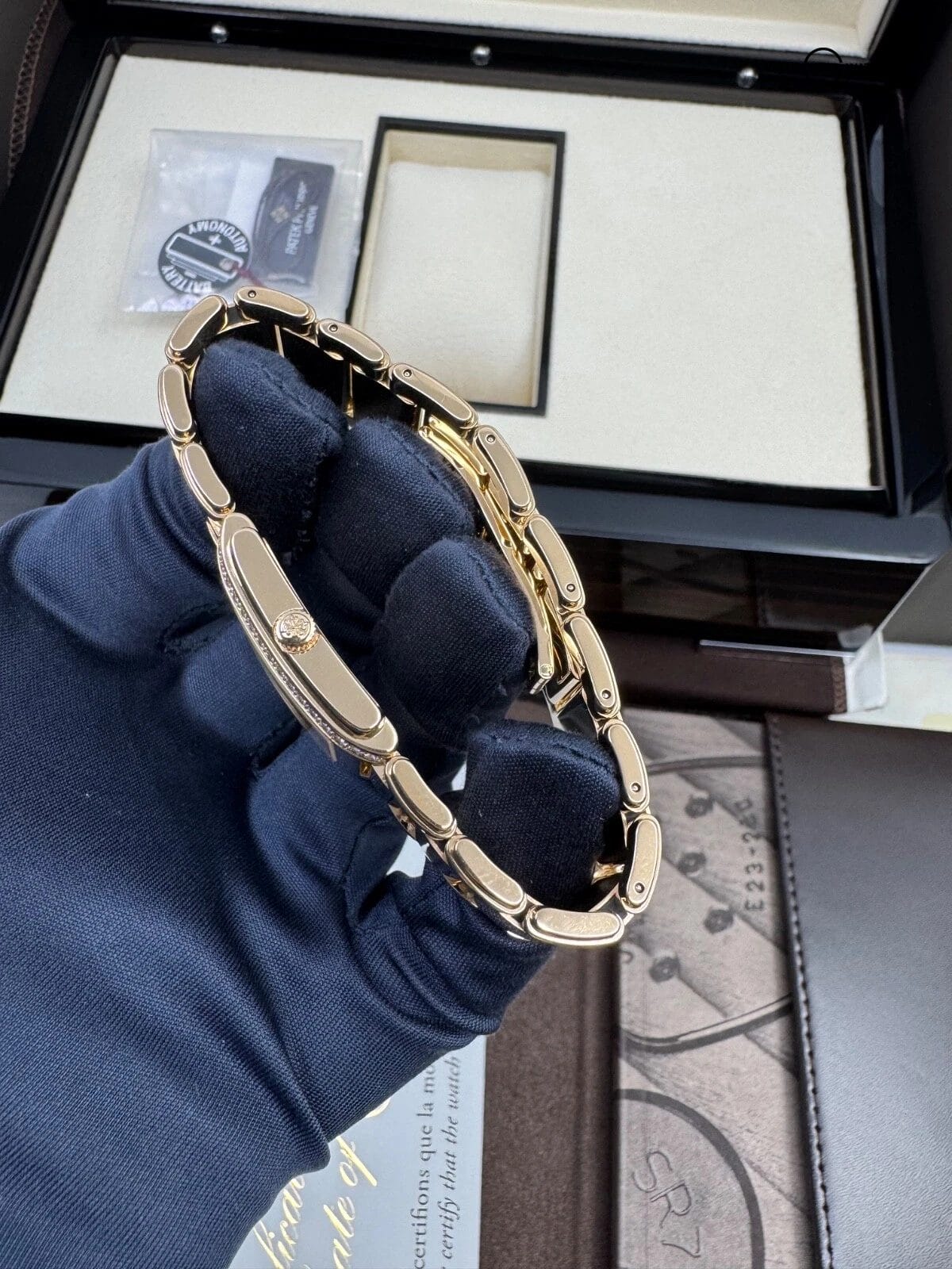 2024 Unworn Purple Dial Diamond Bezel Rose Gold 30mm Twenty-4 Box Papers - Image 6