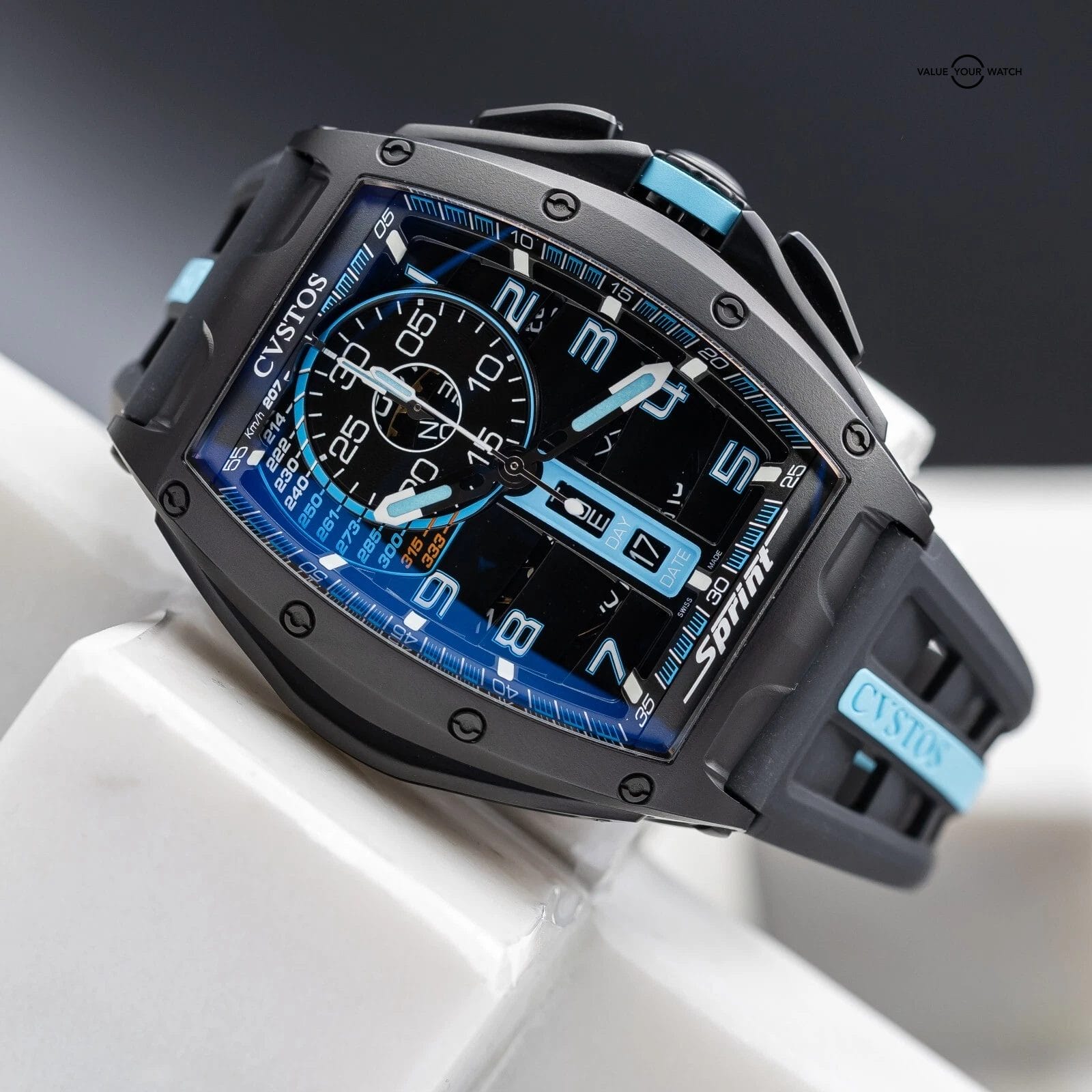 CVSTOS Challenge Chrono Sprint Titanium Blue Dial B01107.4112002 Brand New 2025 - Image 2
