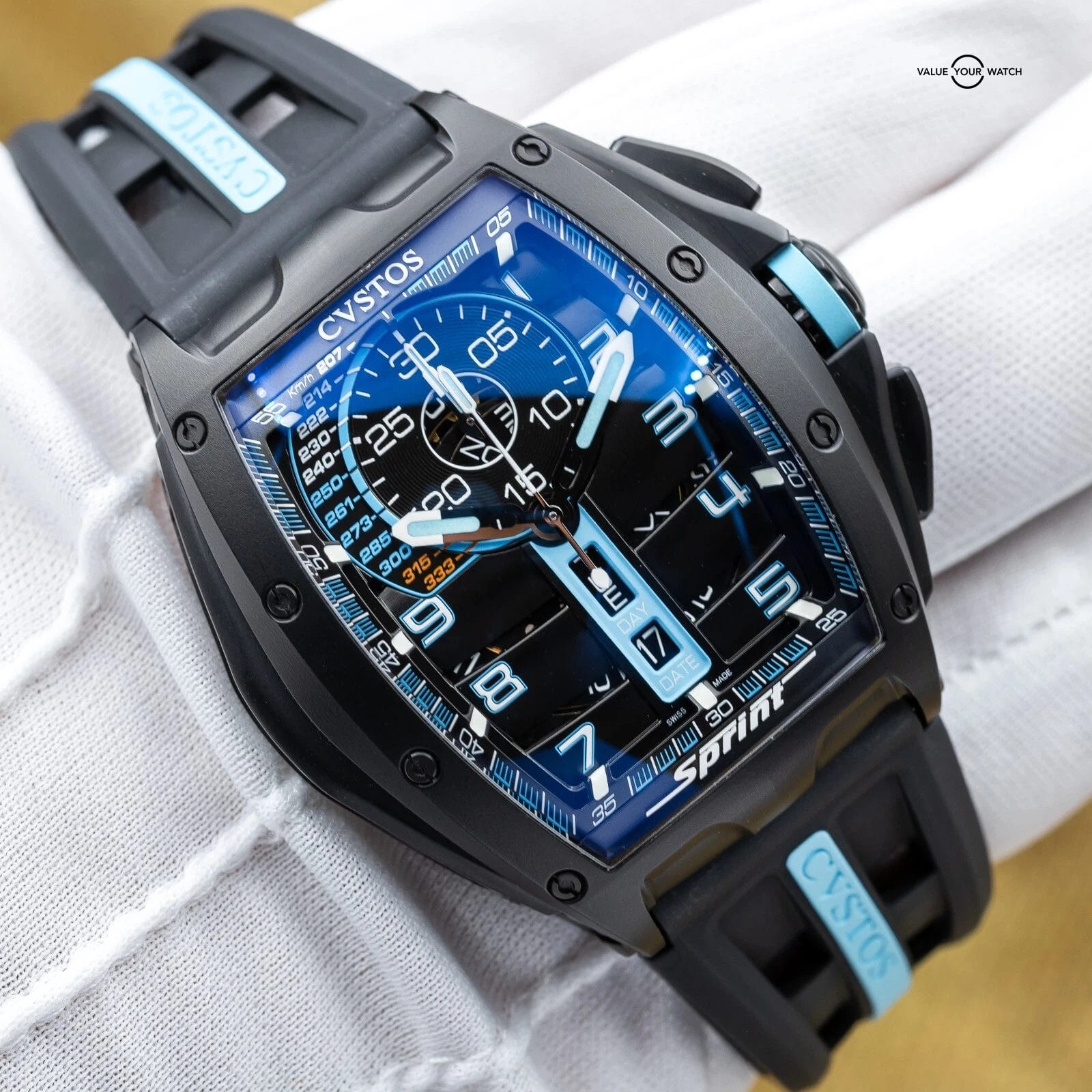 CVSTOS Challenge Chrono Sprint Titanium Blue Dial B01107.4112002 Brand New 2025 - Image 3