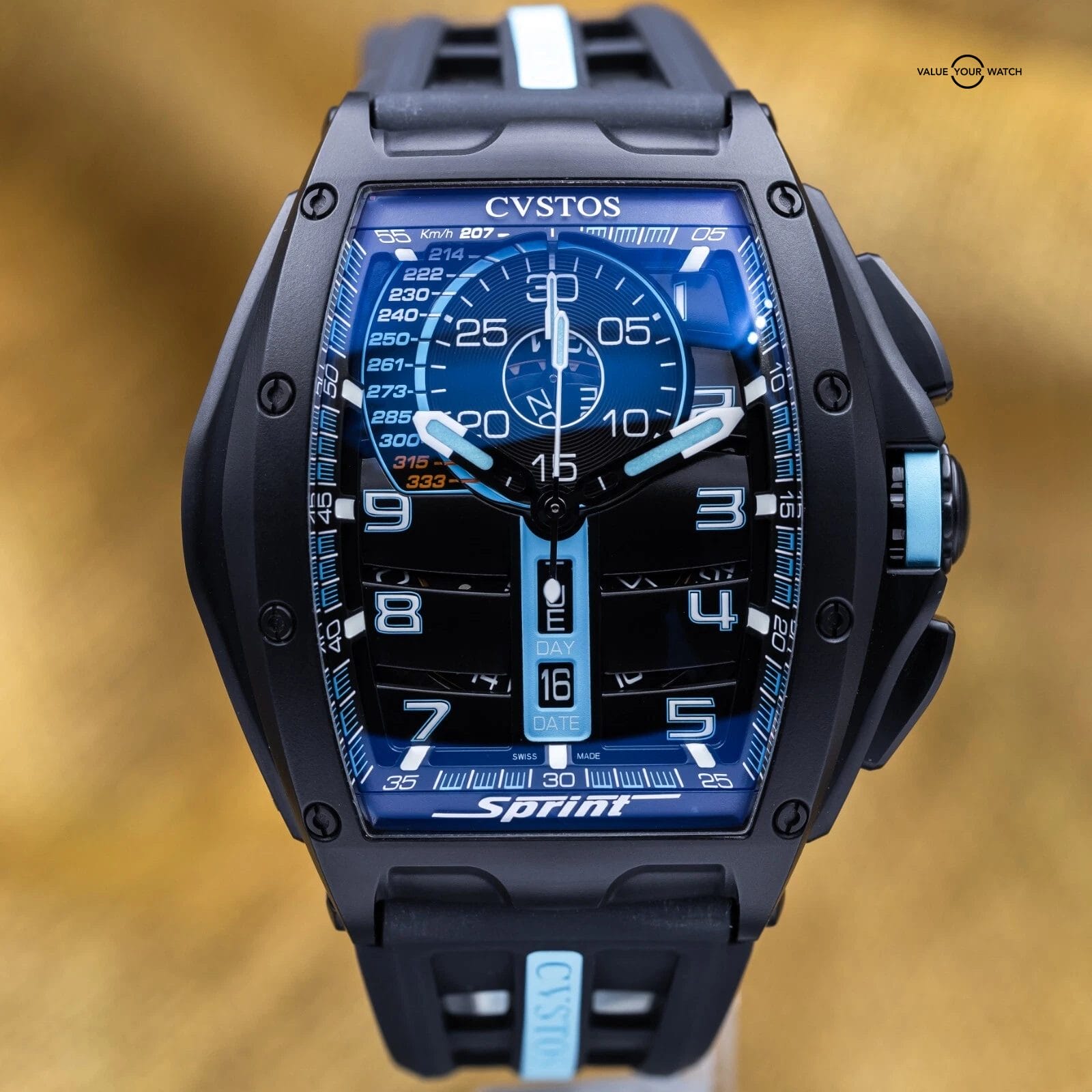 CVSTOS Challenge Chrono Sprint Titanium Blue Dial B01107.4112002 Brand New 2025