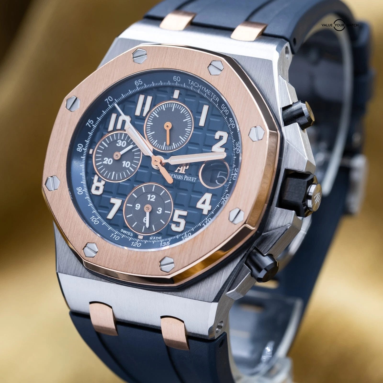 Audemars Piguet Royal Oak Offshore Chronograph 42mm Blue Dial 26471SR - Full Set - Image 3