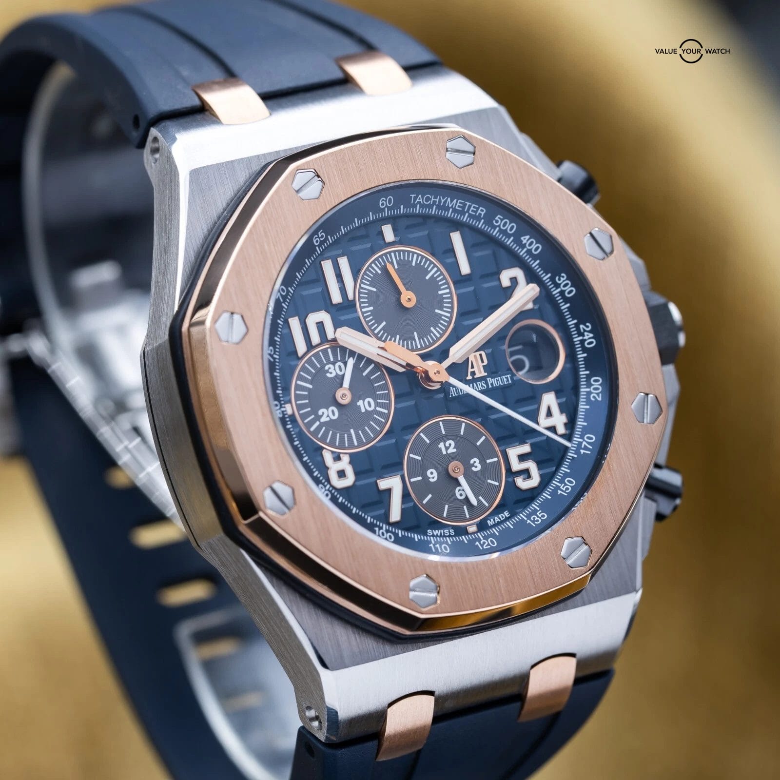 Audemars Piguet Royal Oak Offshore Chronograph 42mm Blue Dial 26471SR - Full Set - Image 4