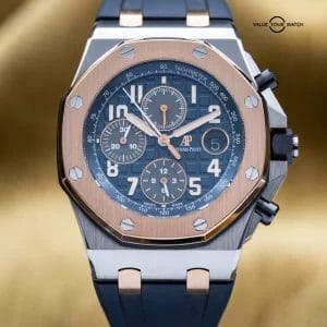 Audemars Piguet Royal Oak Offshore Chronograph 42mm Blue Dial 26471SR &#8211; Full Set