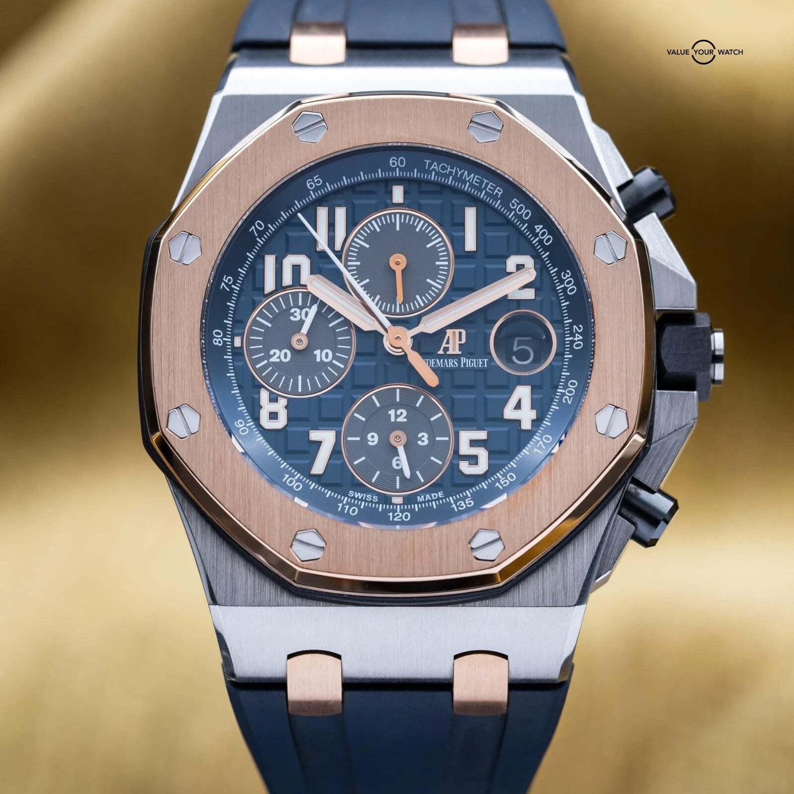 Audemars Piguet Royal Oak Offshore Chronograph 42mm Blue Dial 26471SR - Full Set