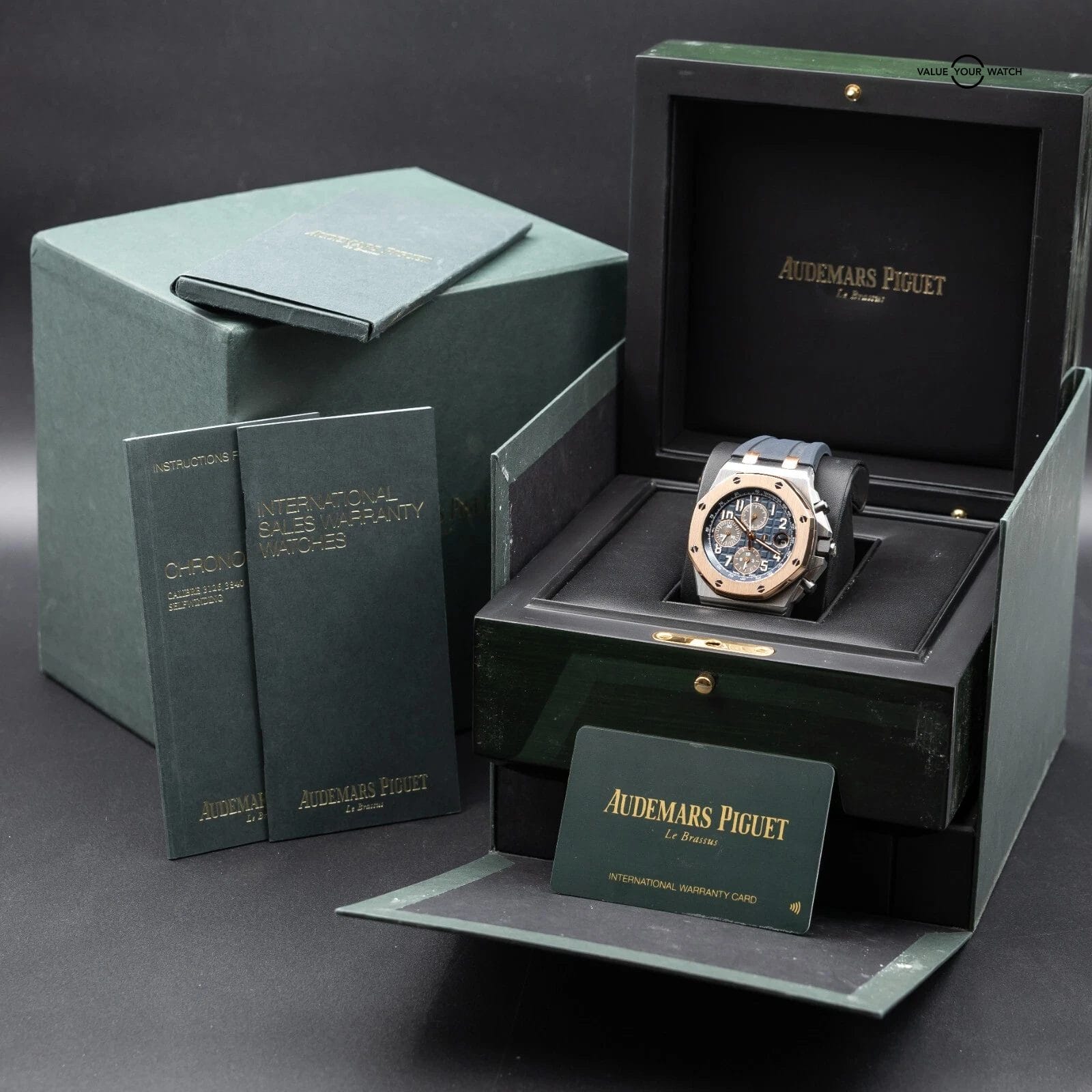 Audemars Piguet Royal Oak Offshore Chronograph 42mm Blue Dial 26471SR - Full Set - Image 9