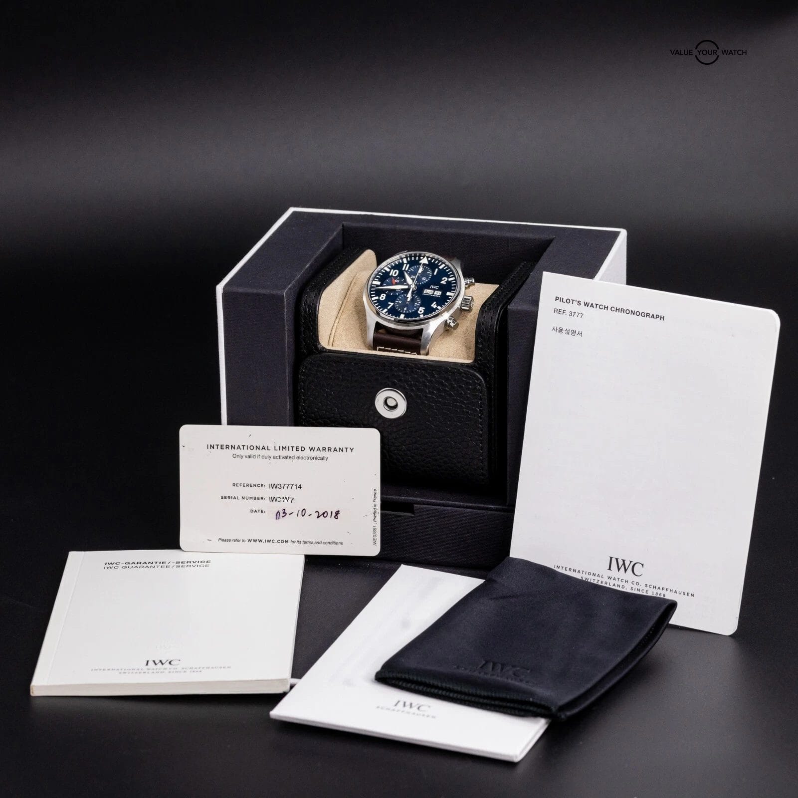 IWC Pilot's Chronograph IW377714 Le Petit Prince Blue Dial 43mm Box & Papers - Image 2
