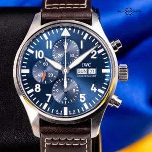 IWC Pilot’s Chronograph IW377714 Le Petit Prince Blue Dial 43mm Box & Papers