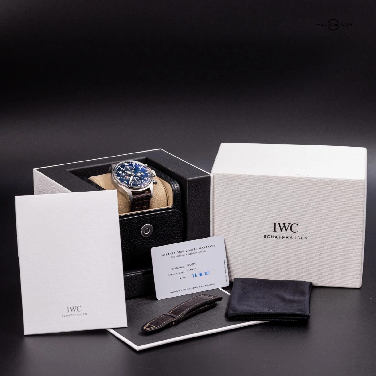 IWC Pilot's Chronograph Le Petit Prince Blue Dial 43mm IW377714 Box & Papers - Image 2