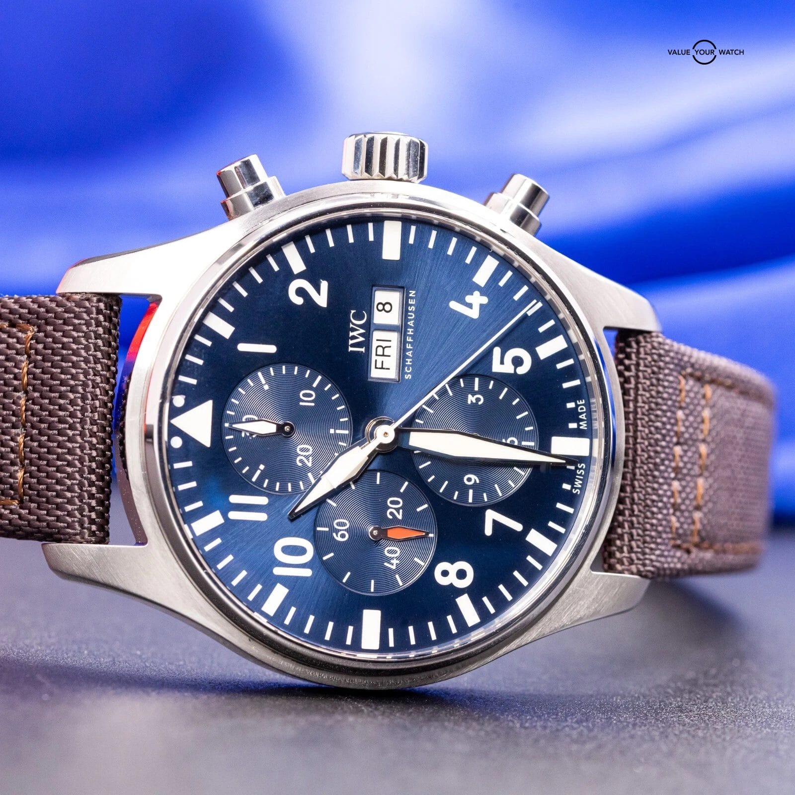 IWC Pilot's Chronograph Le Petit Prince Blue Dial 43mm IW377714 Box & Papers