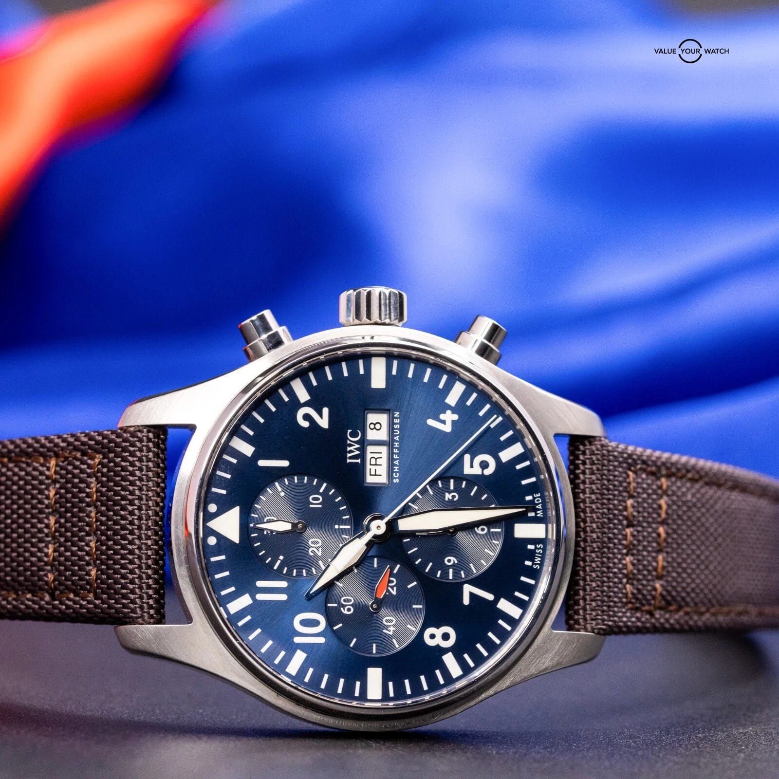 IWC Pilot's Chronograph Le Petit Prince Blue Dial 43mm IW377714 Box & Papers - Image 8